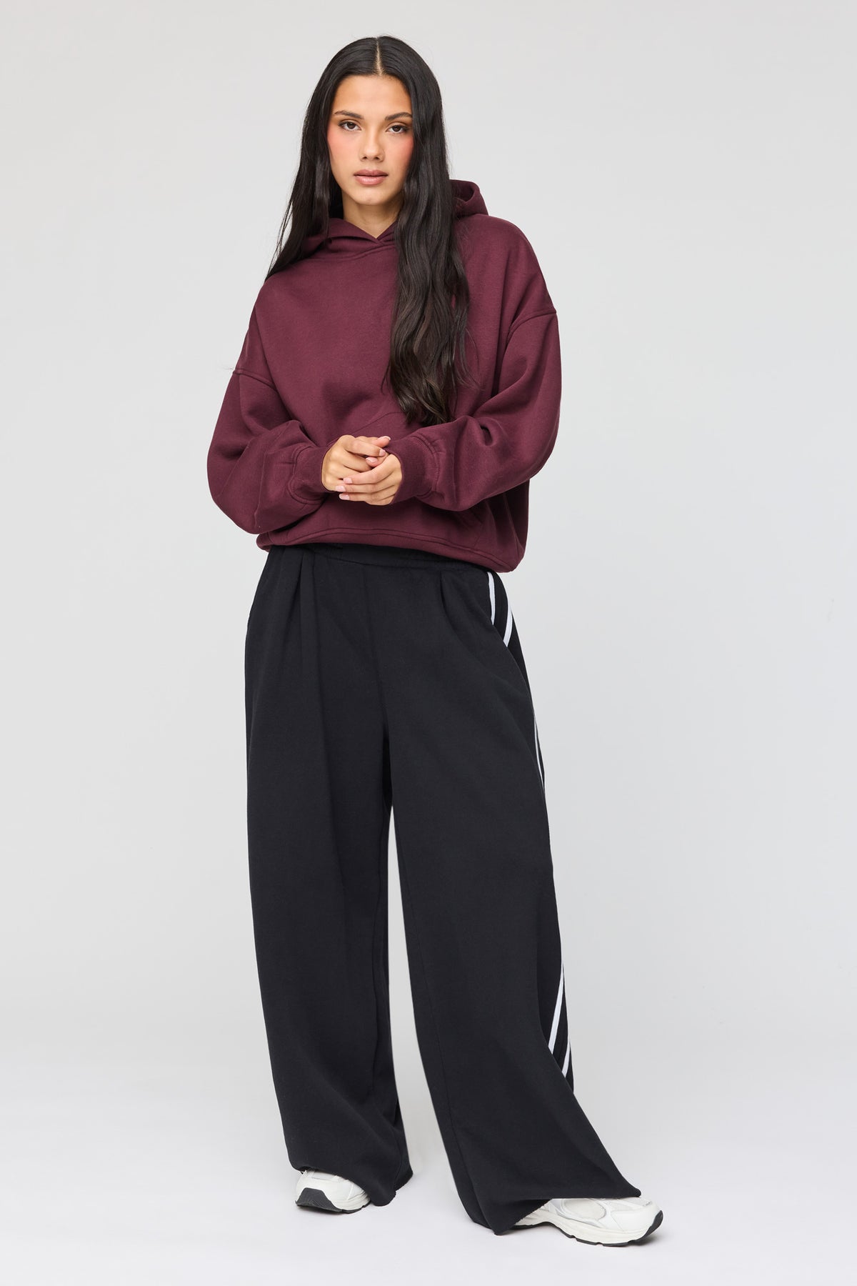 Alt View 3. Luxe Fleece Boyfriend Hoodie - Purple