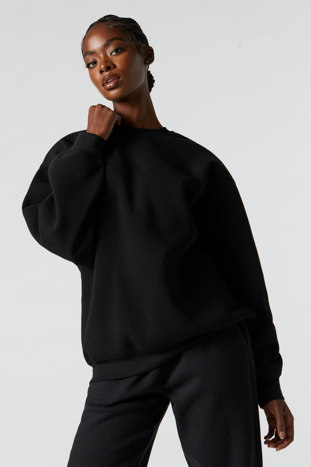 Oversized Fleece Crewneck Sweatshirt Oversized Fleece Crewneck Sweatshirt 4