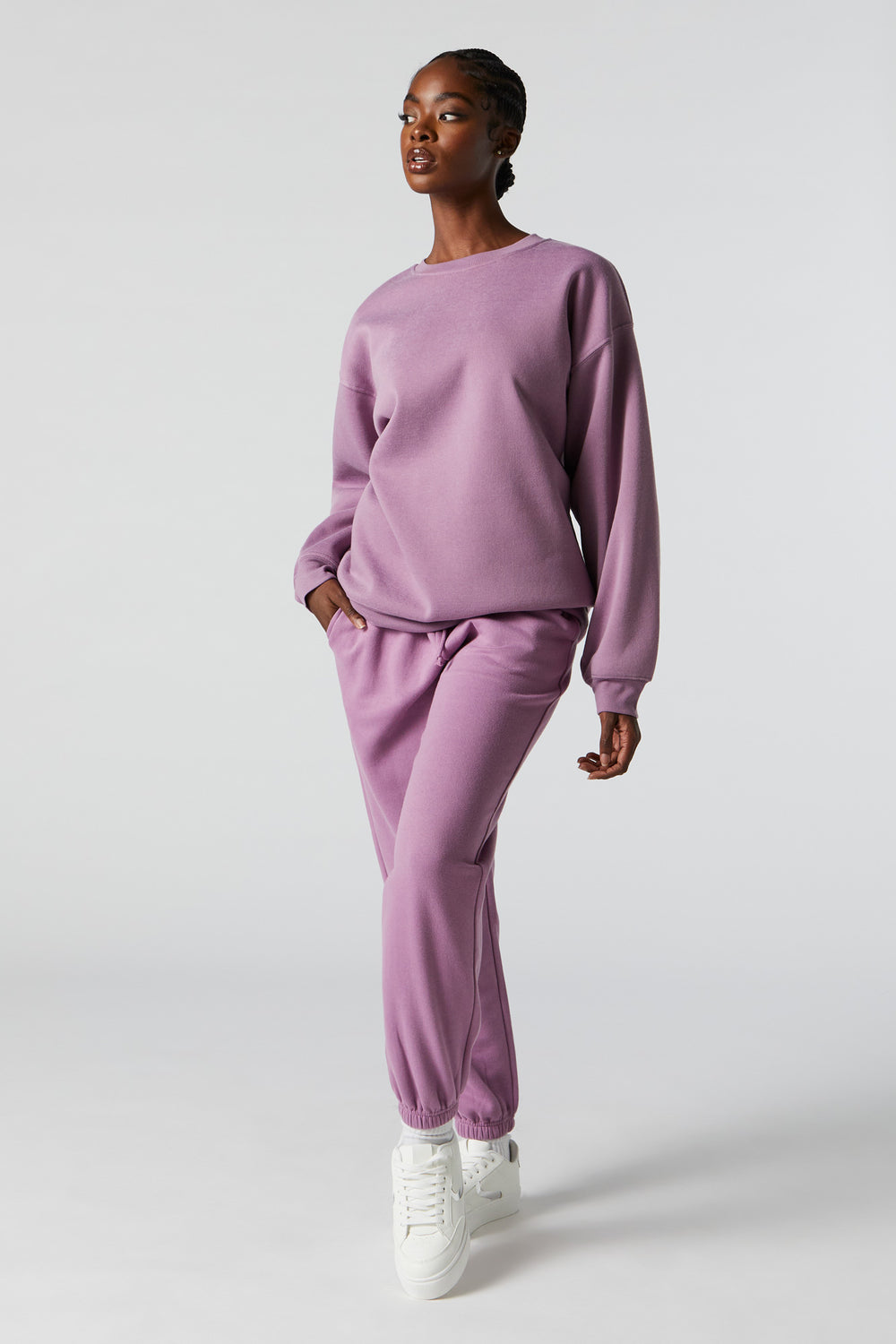 Oversized Fleece Crewneck Sweatshirt Oversized Fleece Crewneck Sweatshirt 3