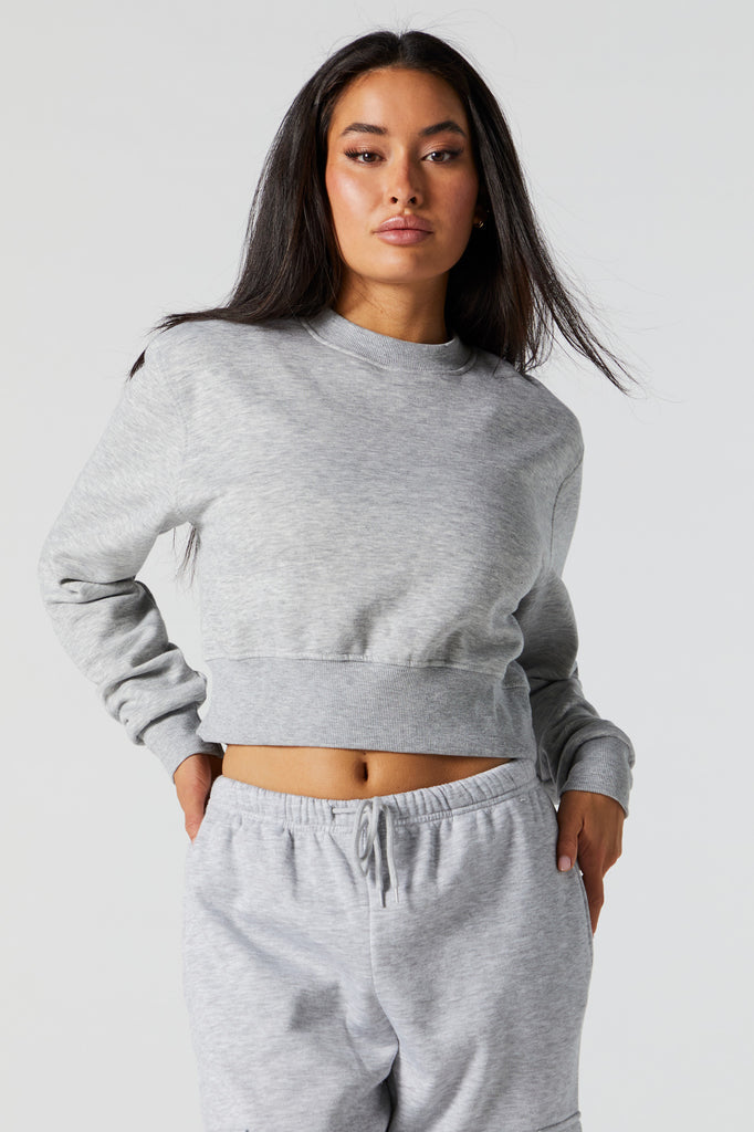 Soft Fleece Cropped Sweatshirt – Charlotte Russe