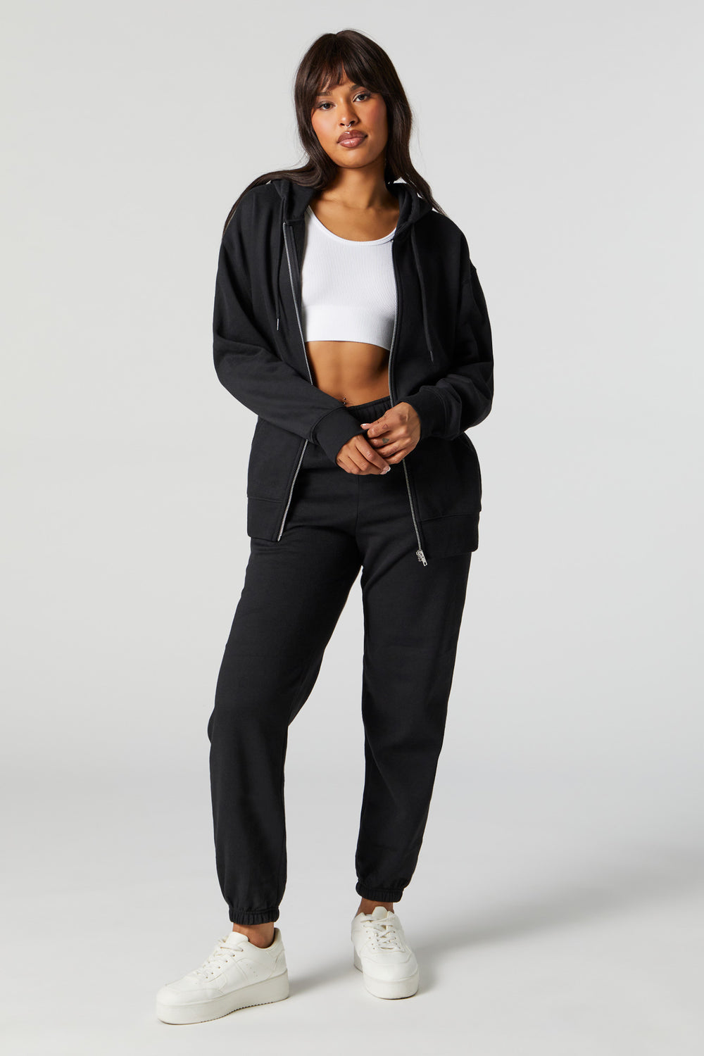 Oversized Fleece Zip-Up Hoodie Oversized Fleece Zip-Up Hoodie 7