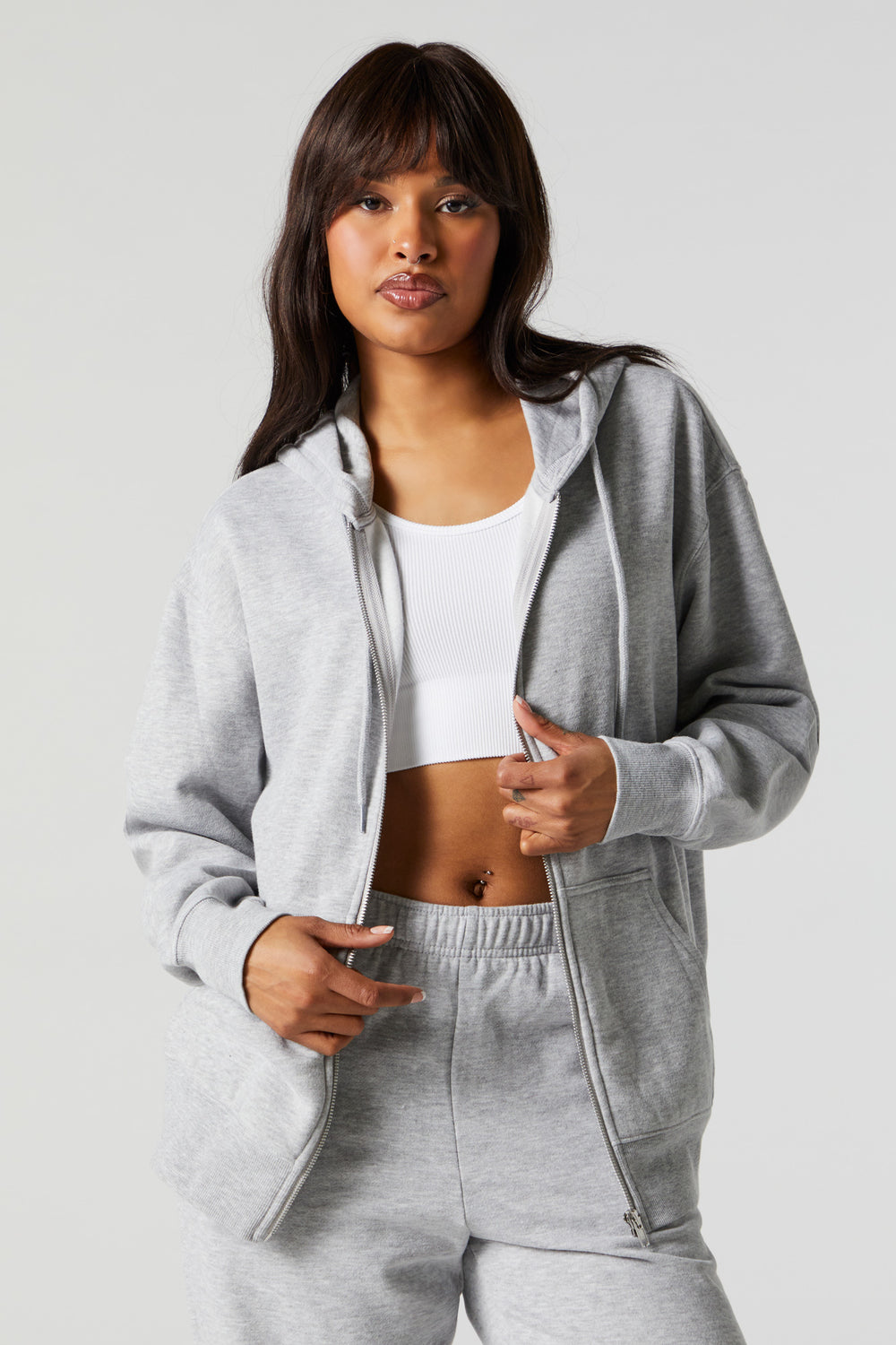 Oversized Fleece Zip-Up Hoodie Oversized Fleece Zip-Up Hoodie 8