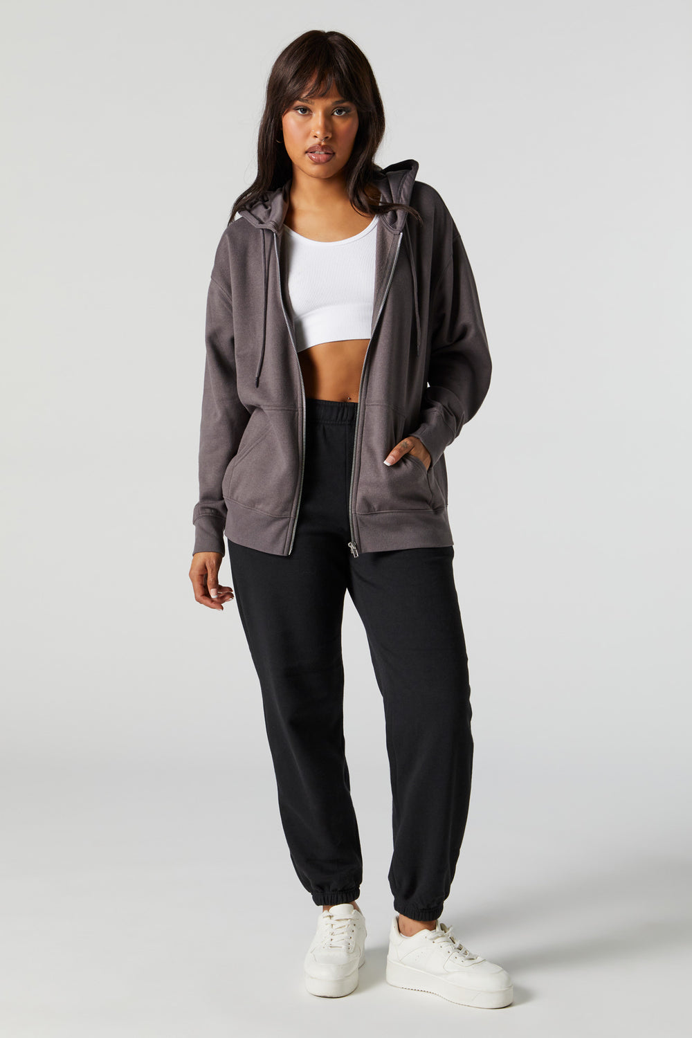 Oversized Fleece Zip-Up Hoodie Oversized Fleece Zip-Up Hoodie 13