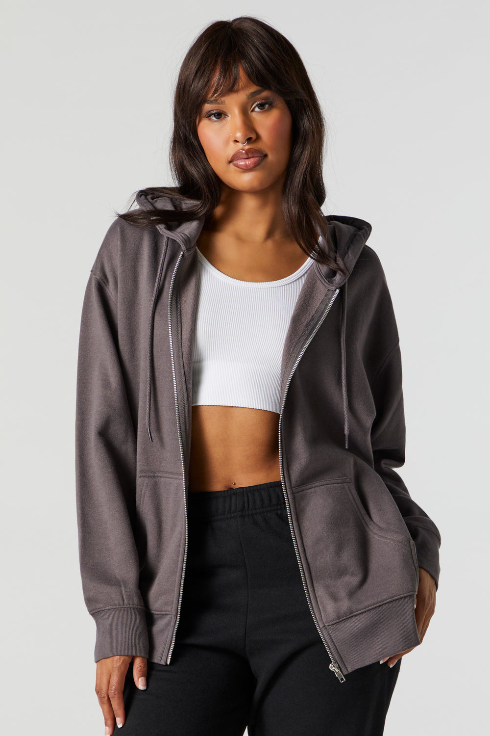 Oversized Fleece Zip-Up Hoodie Oversized Fleece Zip-Up Hoodie 11