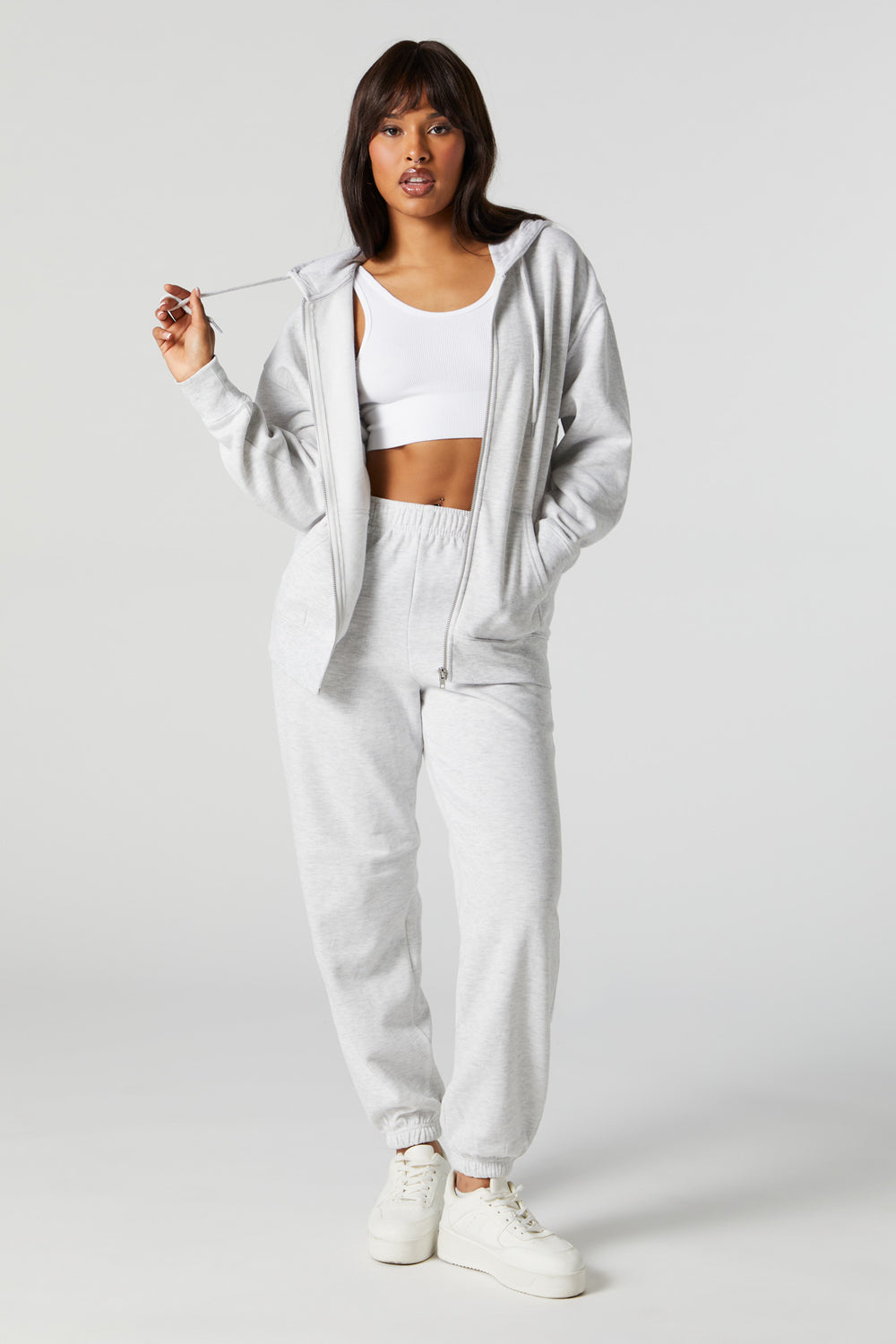 Oversized Fleece Zip-Up Hoodie Oversized Fleece Zip-Up Hoodie 3