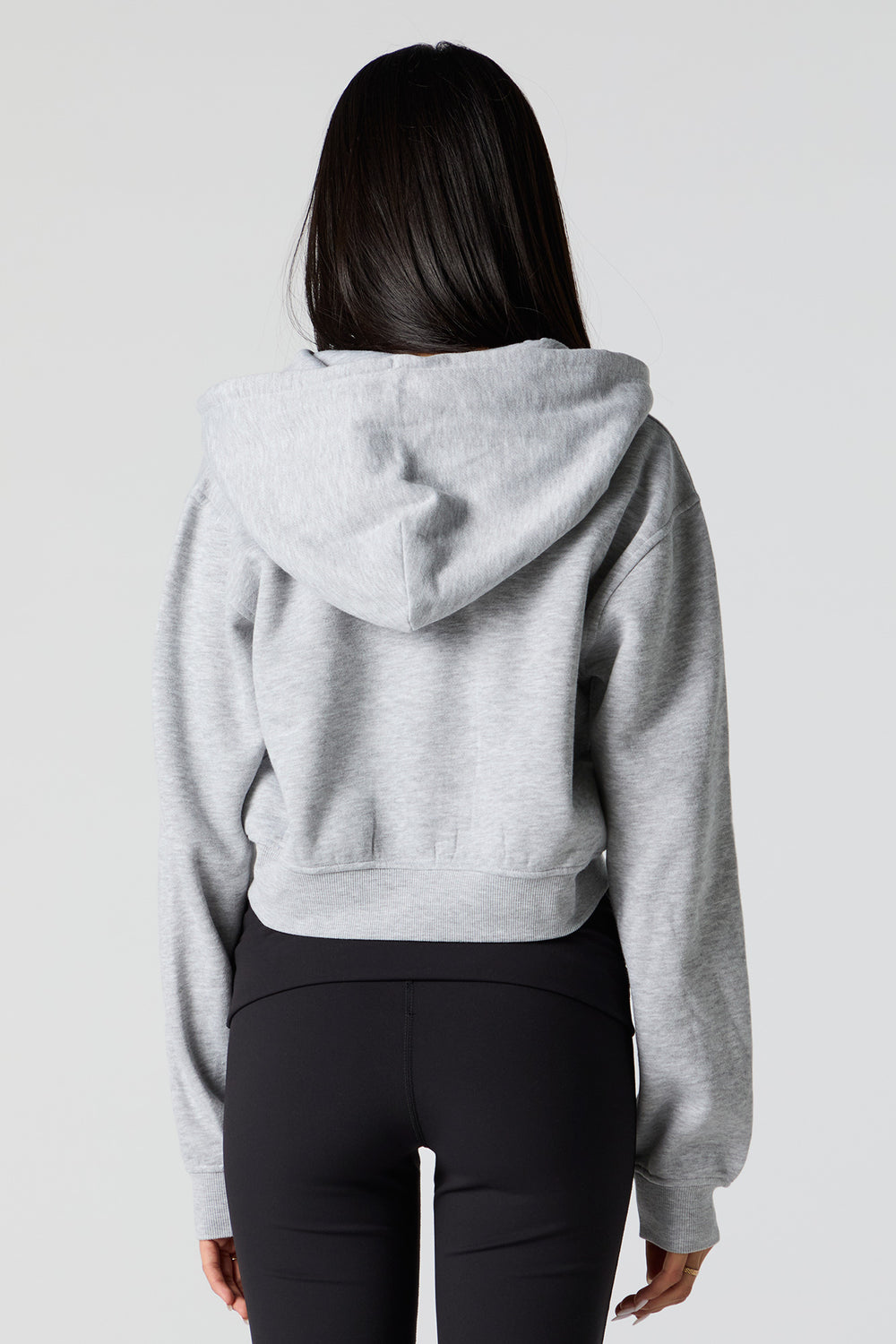 Fleece Cropped Zip-Up Hoodie Fleece Cropped Zip-Up Hoodie 8