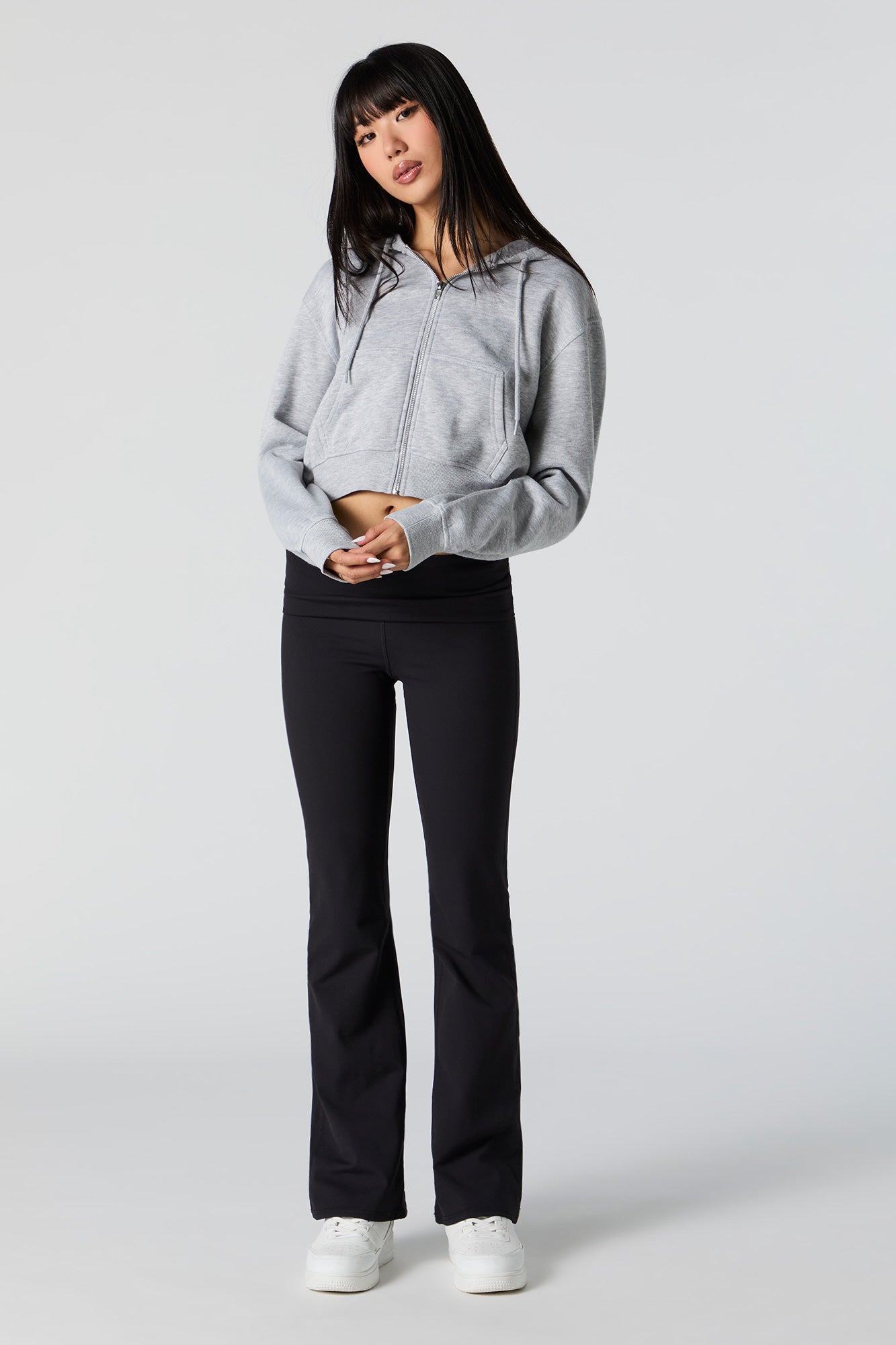 Fleece Cropped Zip-Up Hoodie – Charlotte Russe Fleece Cropped Zip-Up Hoodie – Charlotte Russe