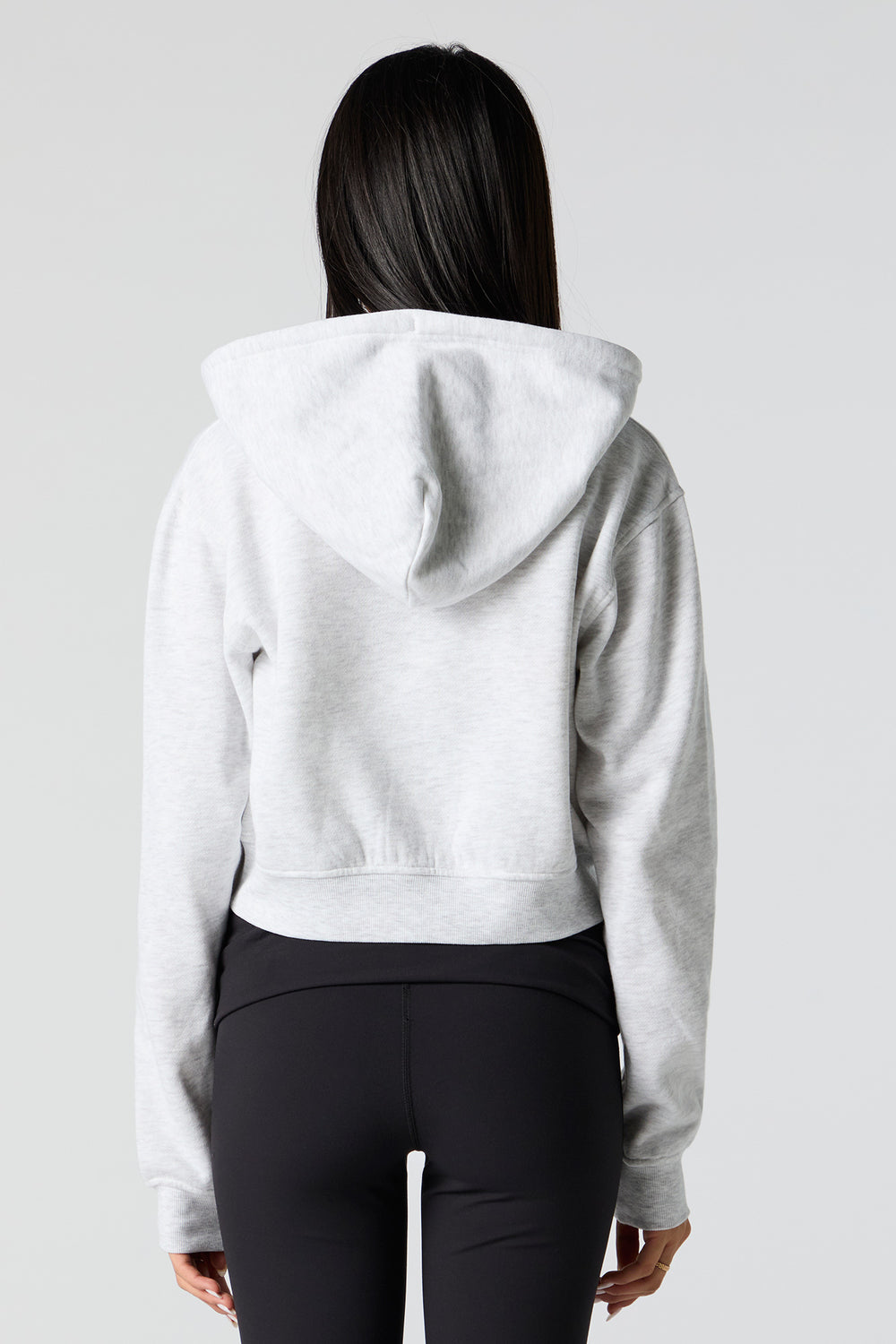 Fleece Cropped Zip-Up Hoodie Fleece Cropped Zip-Up Hoodie 11