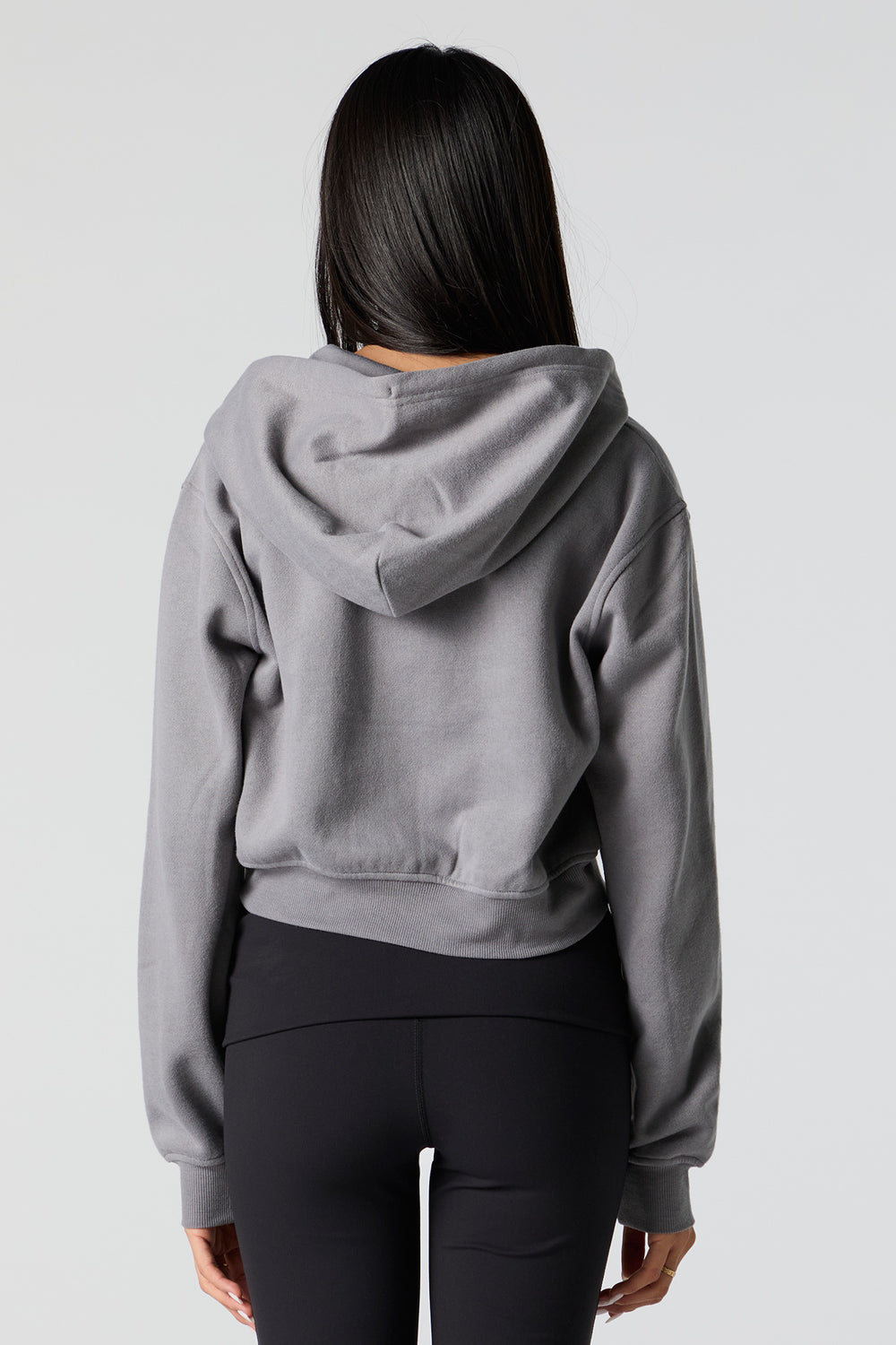 Fleece Cropped Zip-Up Hoodie Fleece Cropped Zip-Up Hoodie 14