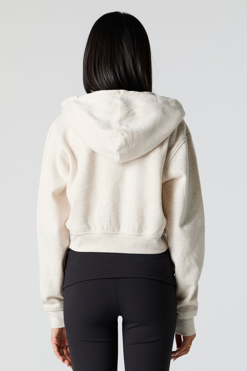 Fleece Cropped Zip-Up Hoodie Fleece Cropped Zip-Up Hoodie 17