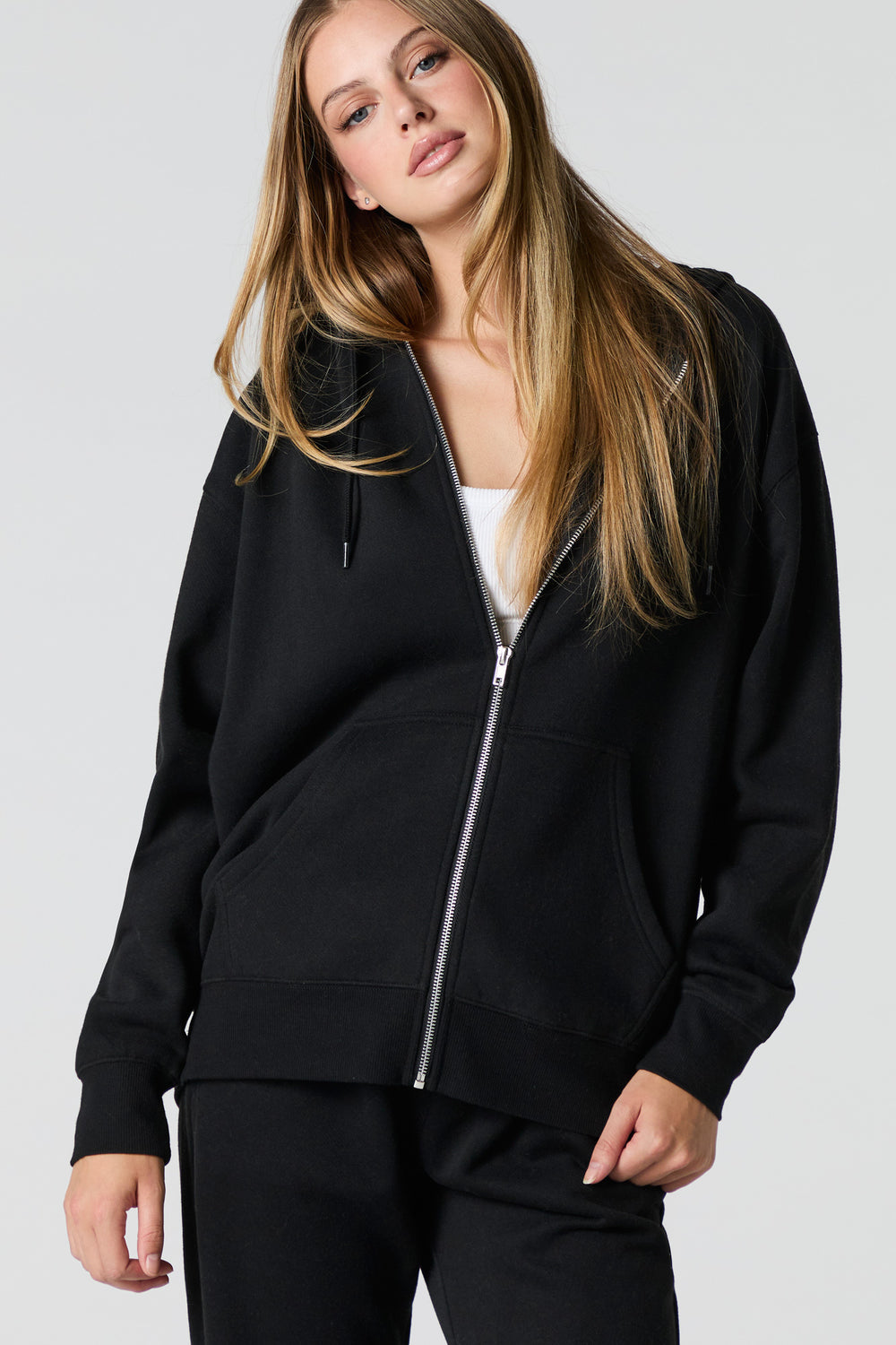 Oversized Zip-Up Fleece Hoodie Oversized Zip-Up Fleece Hoodie 4