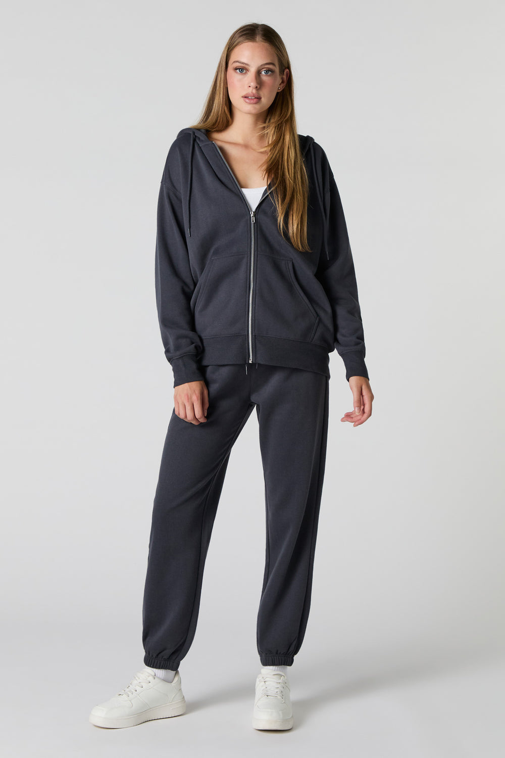 Oversized Zip-Up Fleece Hoodie Oversized Zip-Up Fleece Hoodie 9