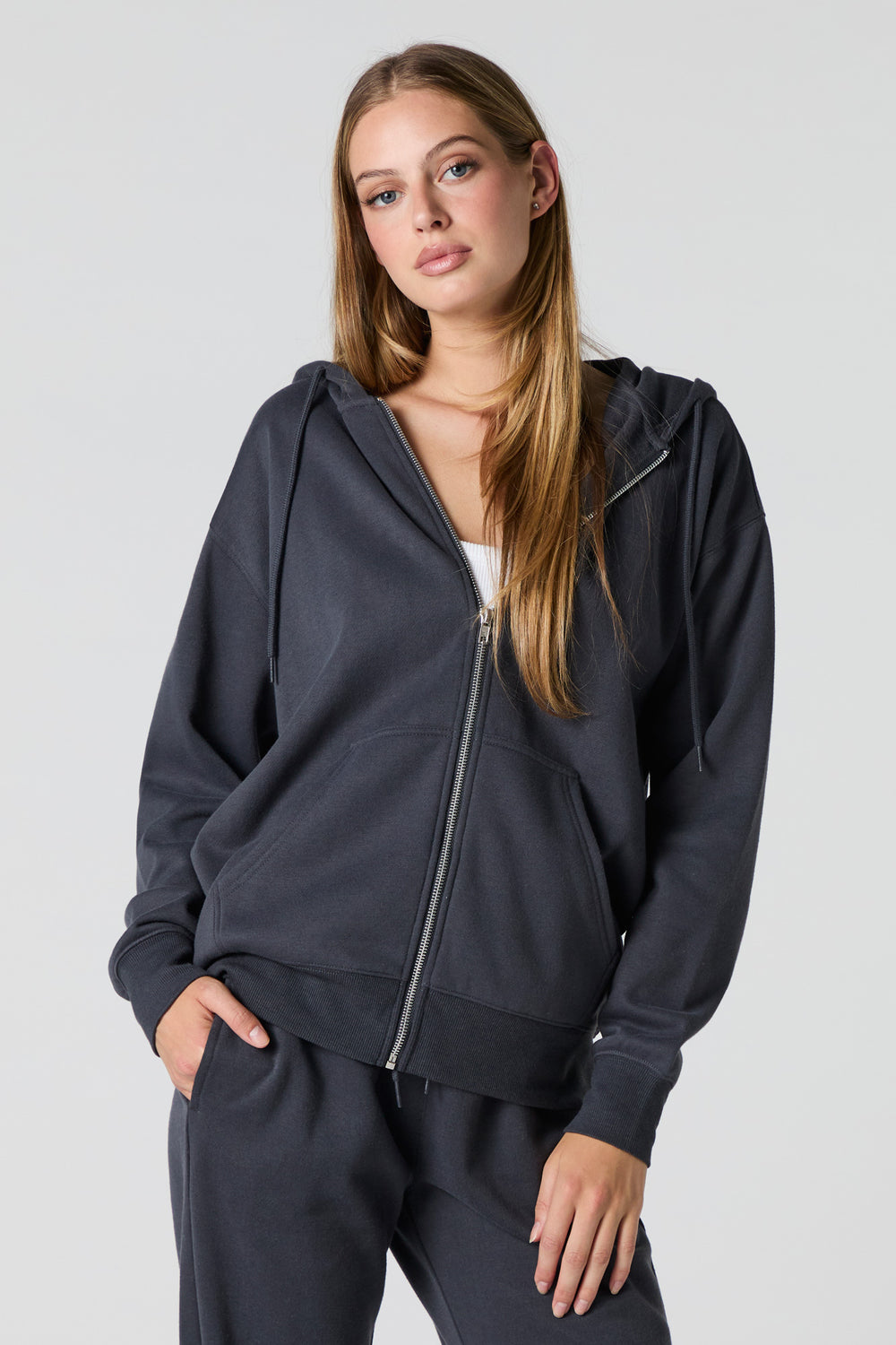 Oversized Zip-Up Fleece Hoodie Oversized Zip-Up Fleece Hoodie 7