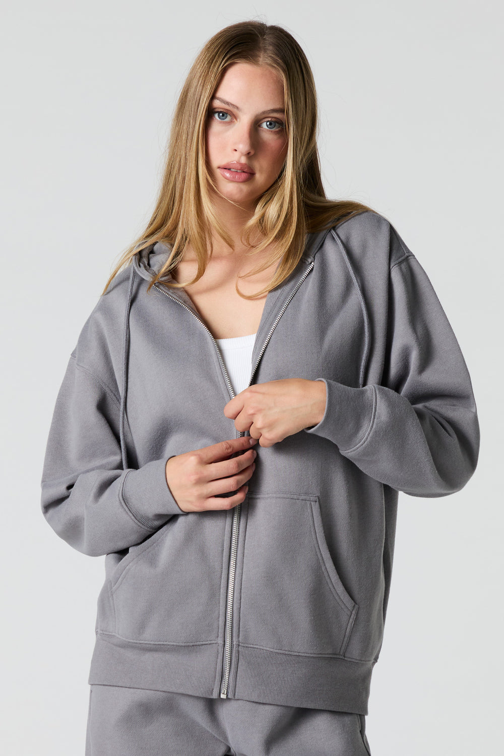 Oversized Zip-Up Fleece Hoodie Oversized Zip-Up Fleece Hoodie 13