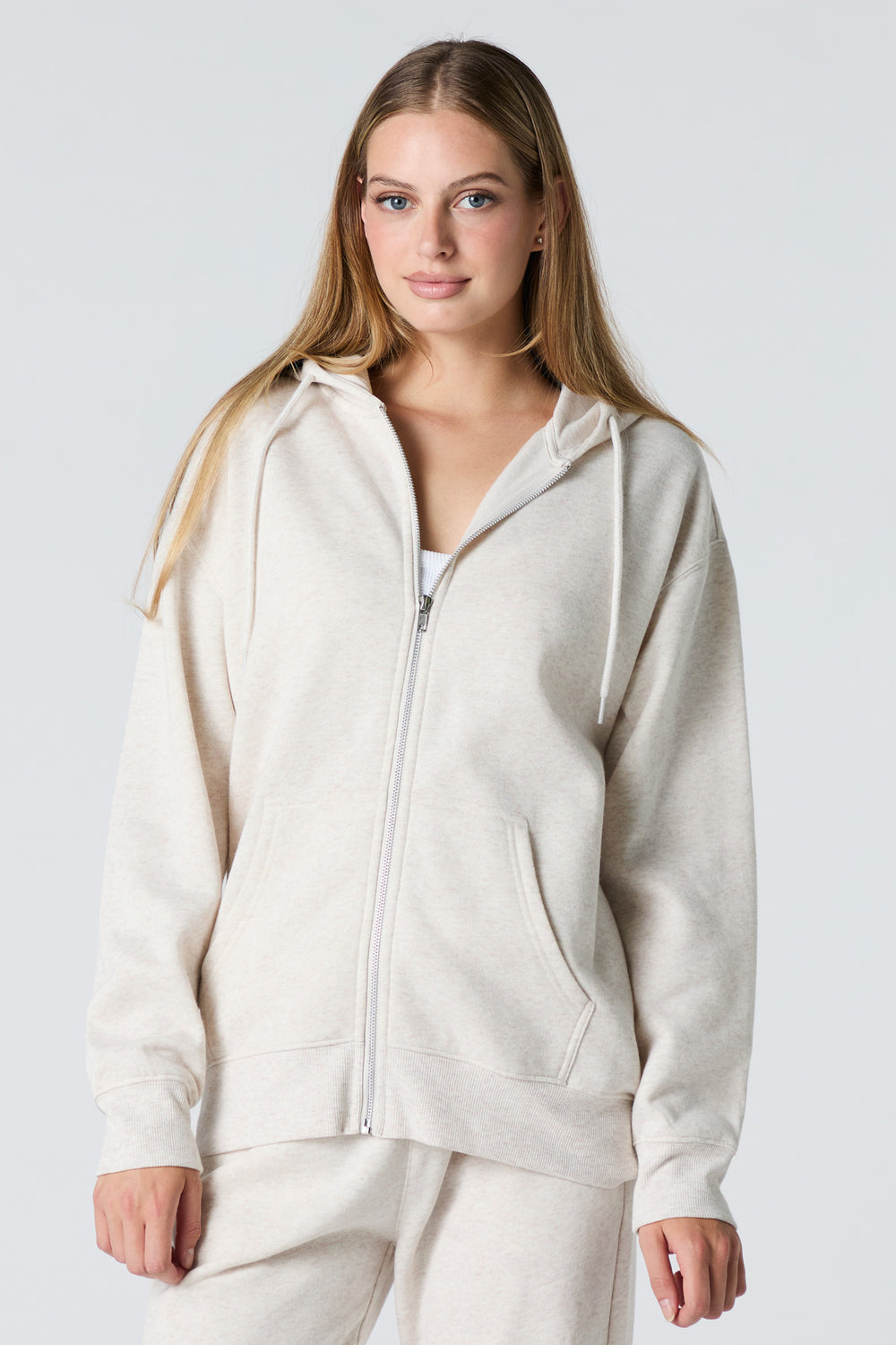 Oversized Zip-Up Fleece Hoodie Oversized Zip-Up Fleece Hoodie 16