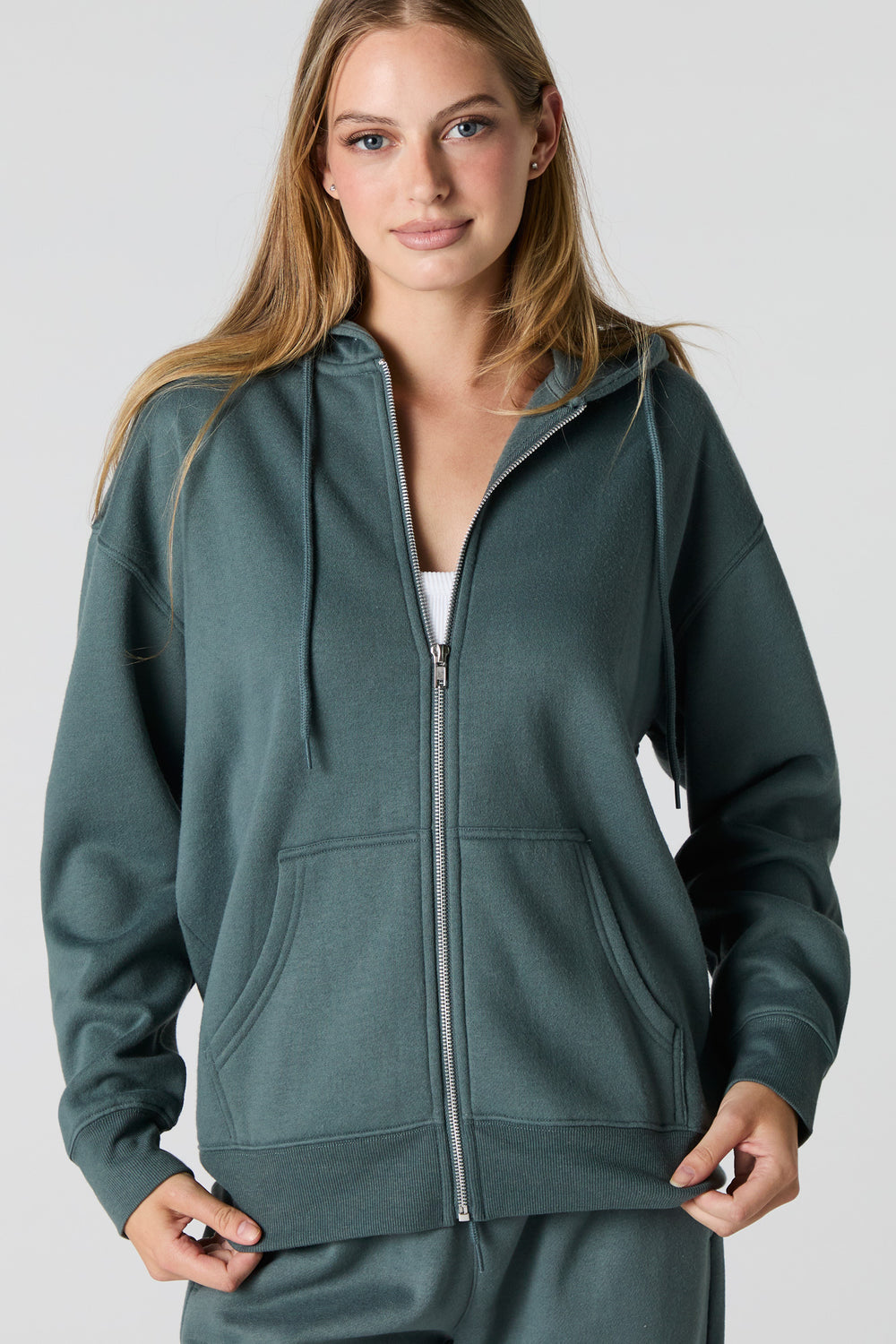 Oversized Zip-Up Fleece Hoodie Oversized Zip-Up Fleece Hoodie 22