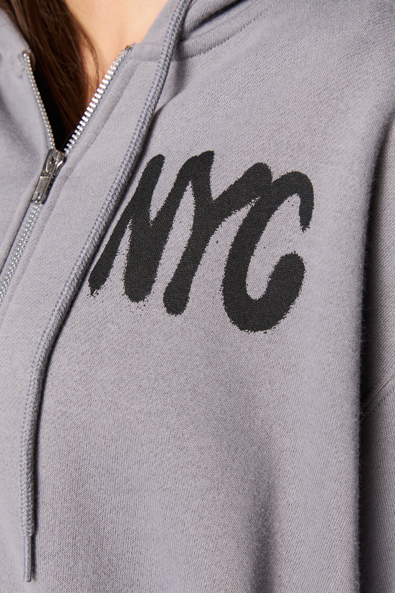 Graphic Fleece Zip-Up Hoodie – Charlotte Russe