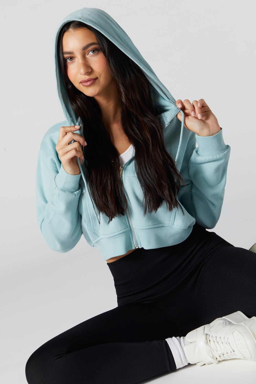 Fleece Zip-Up Cropped Hoodie Fleece Zip-Up Cropped Hoodie 1