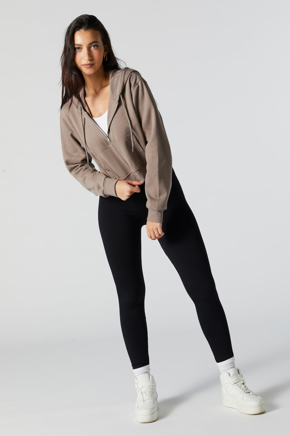 Fleece Zip-Up Cropped Hoodie Fleece Zip-Up Cropped Hoodie 22