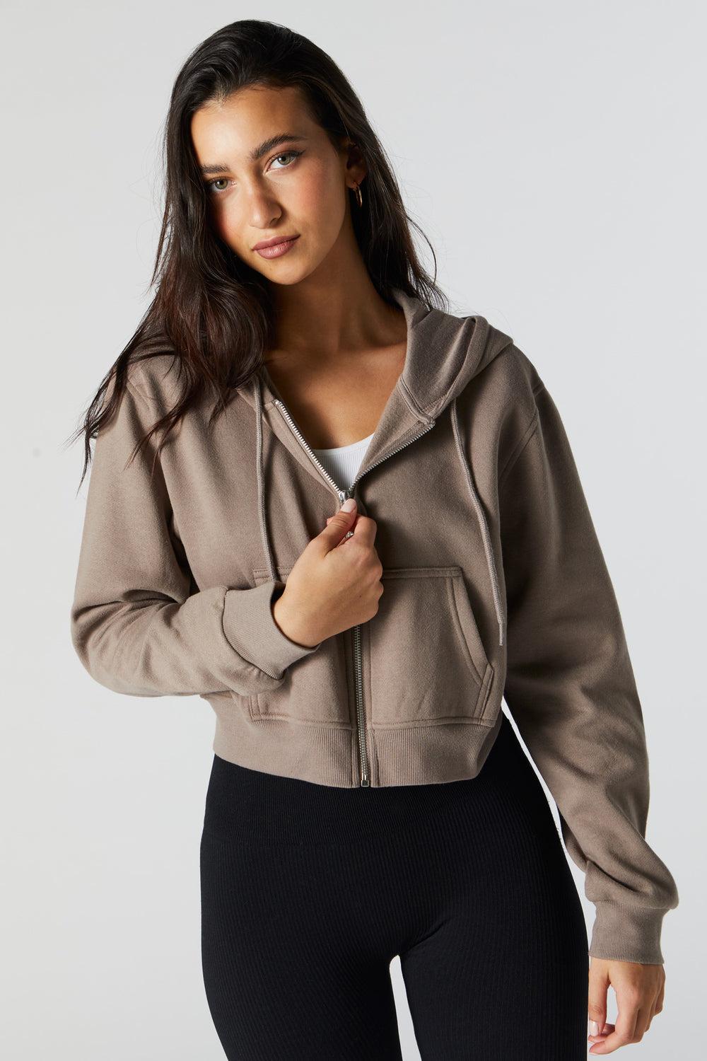 Fleece Zip-Up Cropped Hoodie Fleece Zip-Up Cropped Hoodie 20
