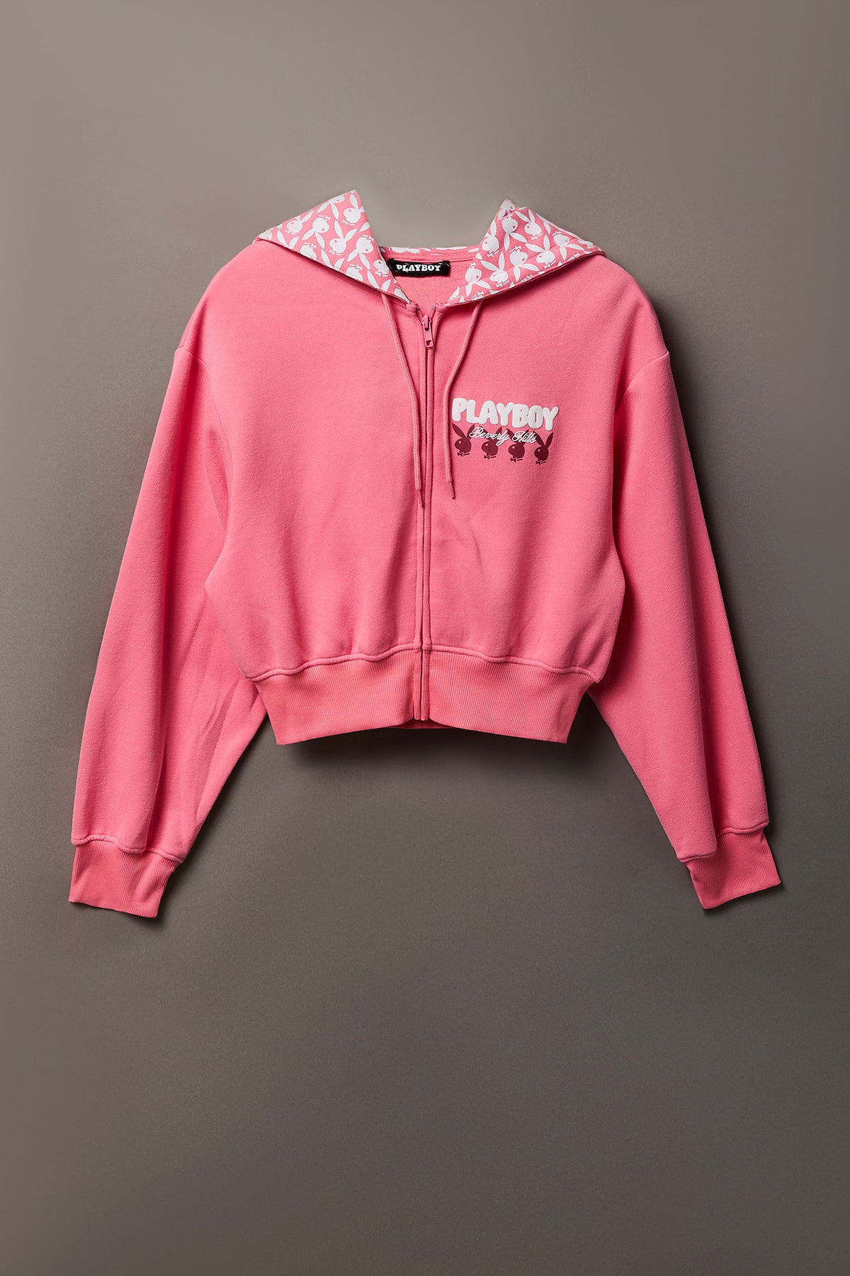 Alt View 5. Playboy Fleece Graphic Zip Hoodie - Pink