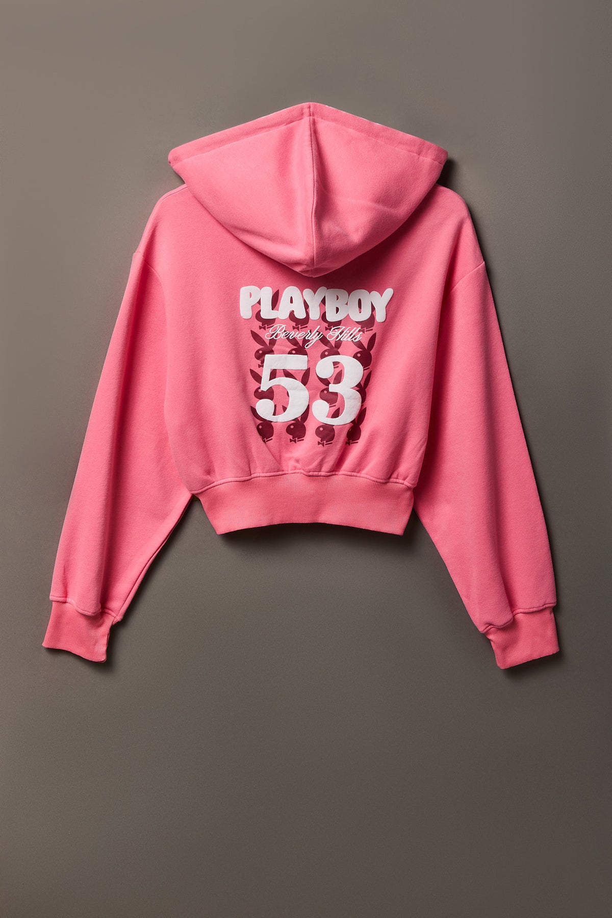 Alt View 4. Playboy Fleece Graphic Zip Hoodie - Pink