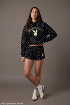 Playboy Graphic Boxy Fleece Hoodie
