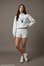 Playboy Graphic Boxy Fleece Hoodie