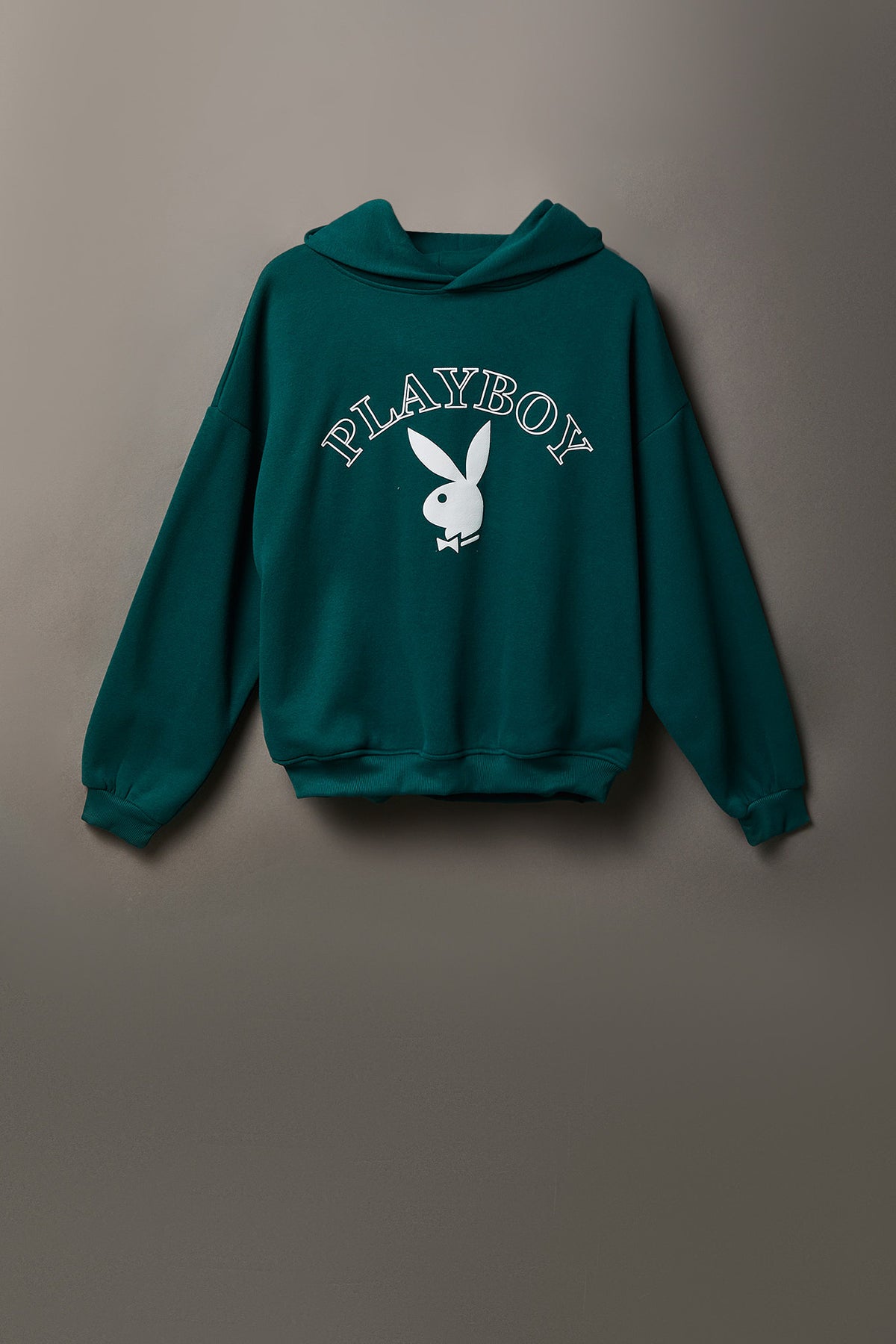 Alt View 3. Playboy Graphic Boxy Fleece Hoodie - Green