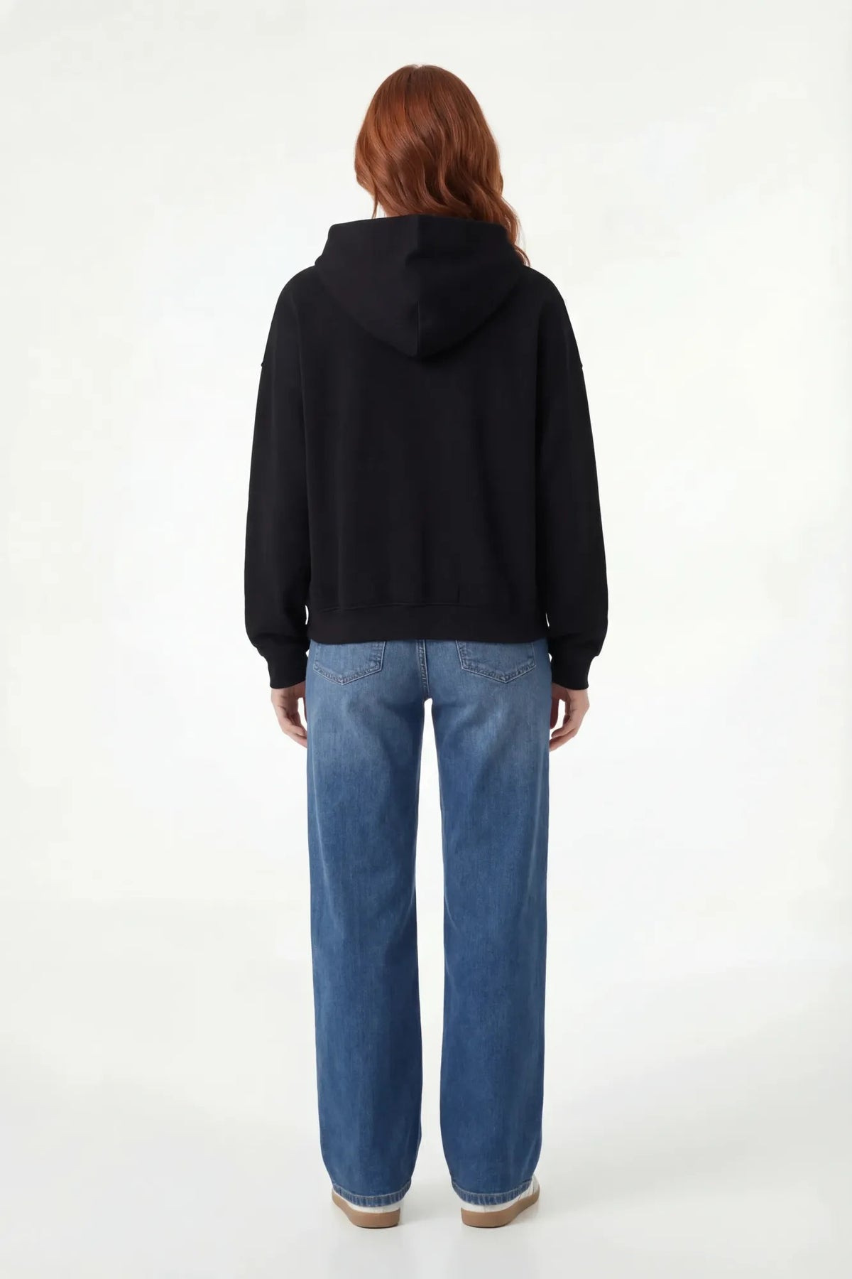 Alt View 2. Fleece Boxy Hoodie - Black
