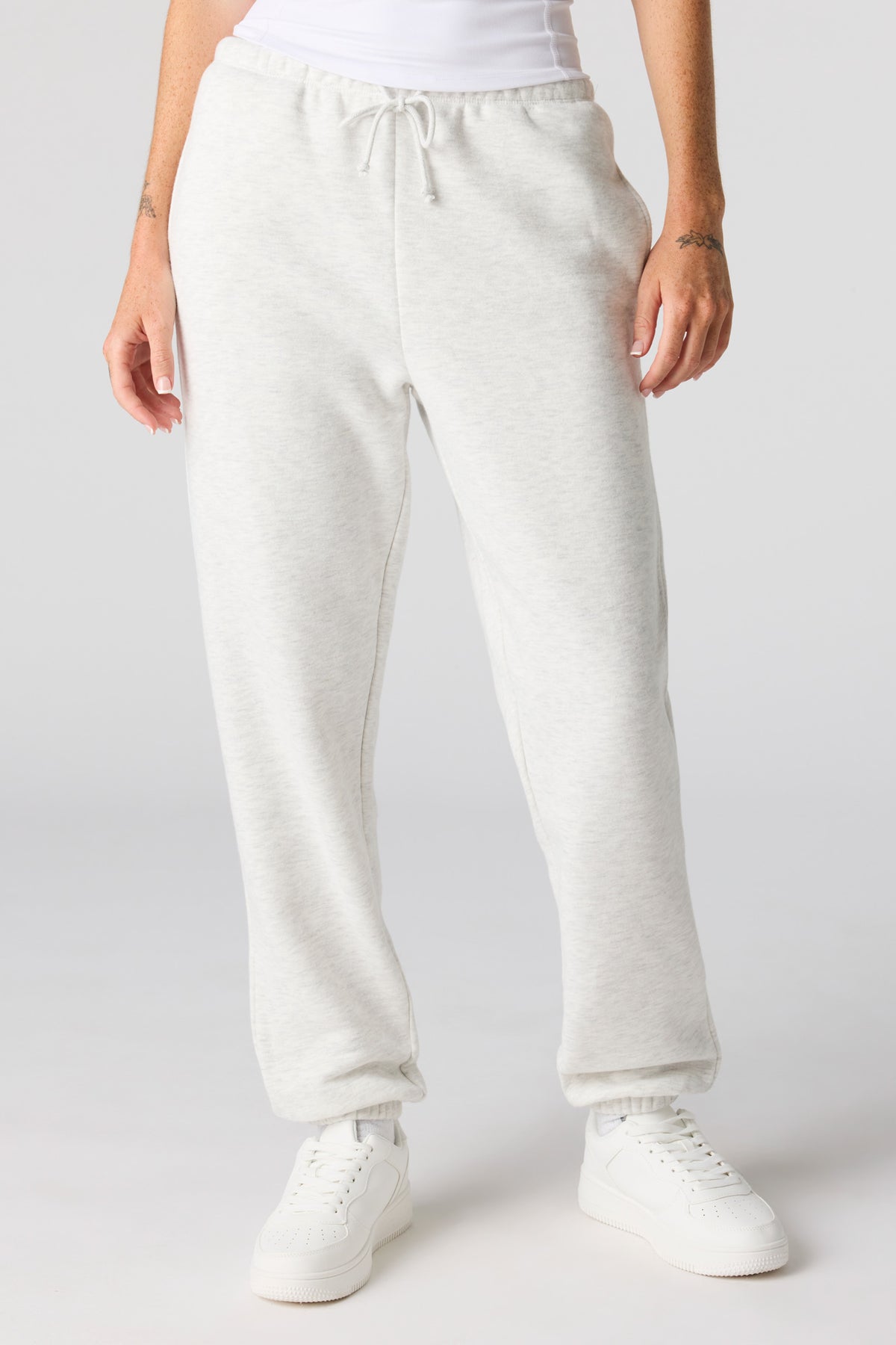 Alt View 2. Luxe Fleece Jogger - Light Grey