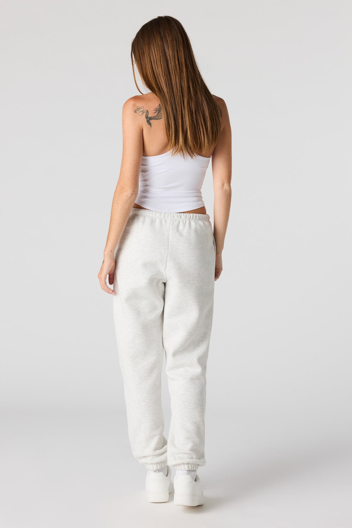 Alt View 3. Luxe Fleece Jogger - Light Grey