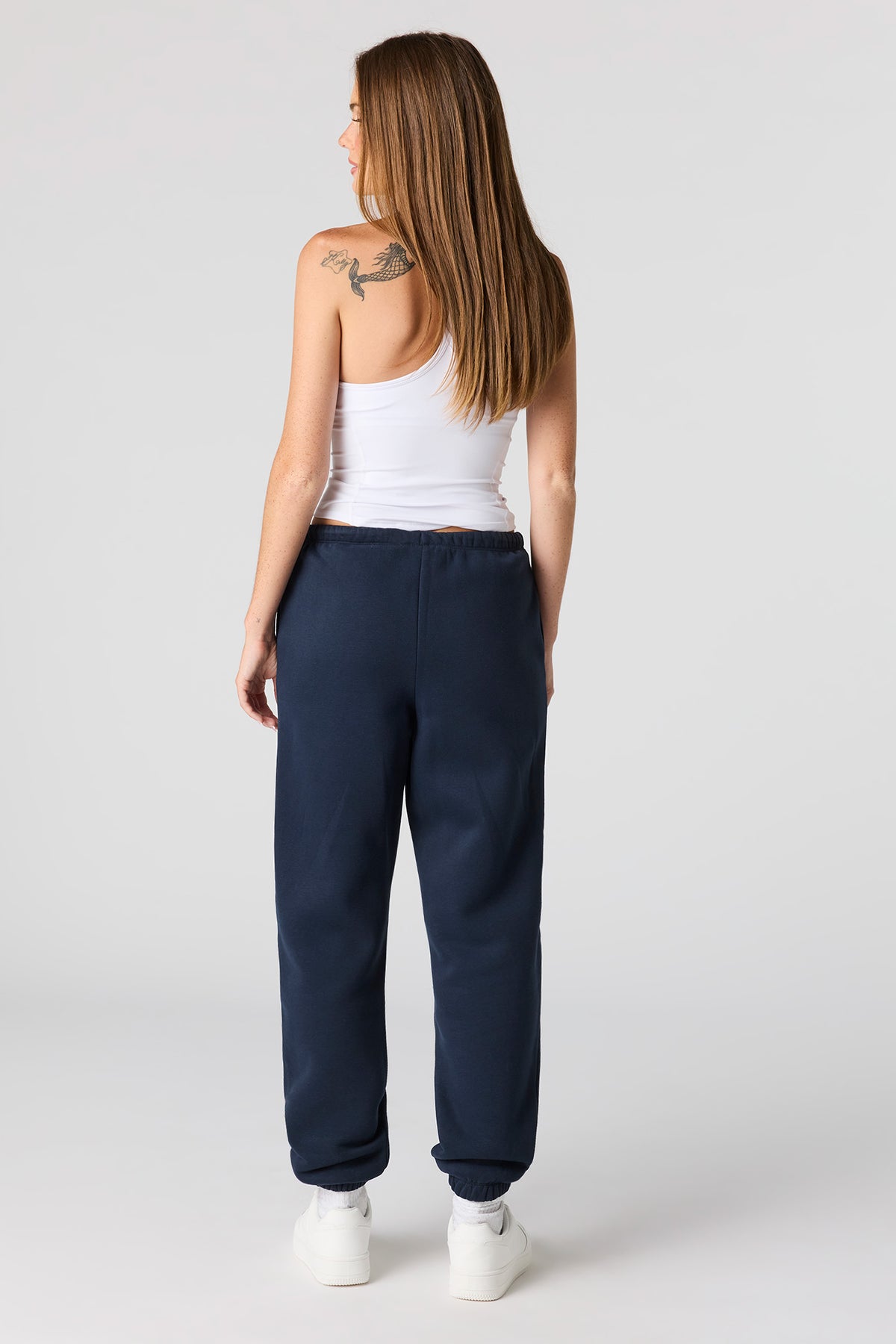 Alt View 3. Luxe Fleece Jogger - Dark Blue