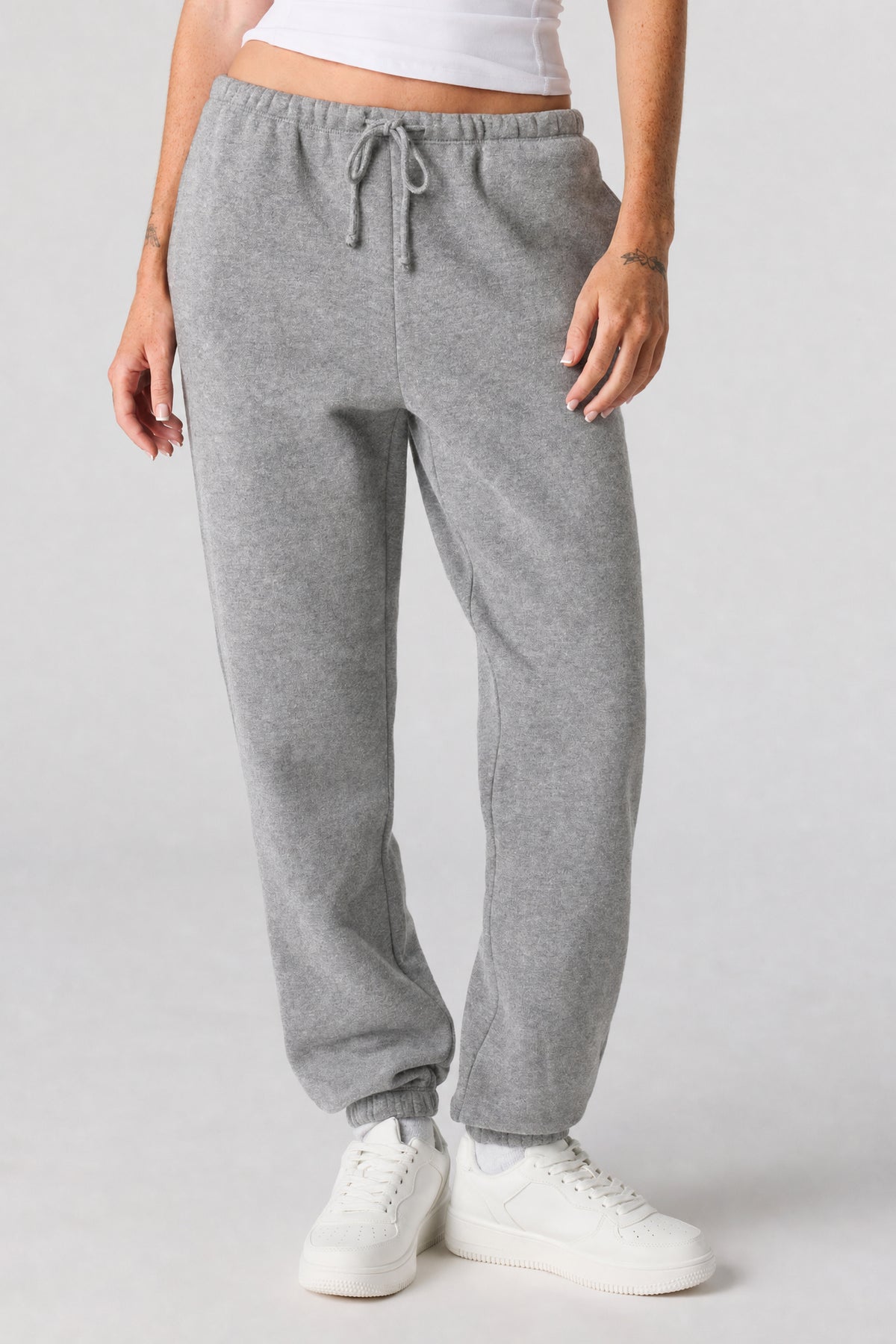 Alt View 2. Luxe Fleece Jogger - Grey Blue