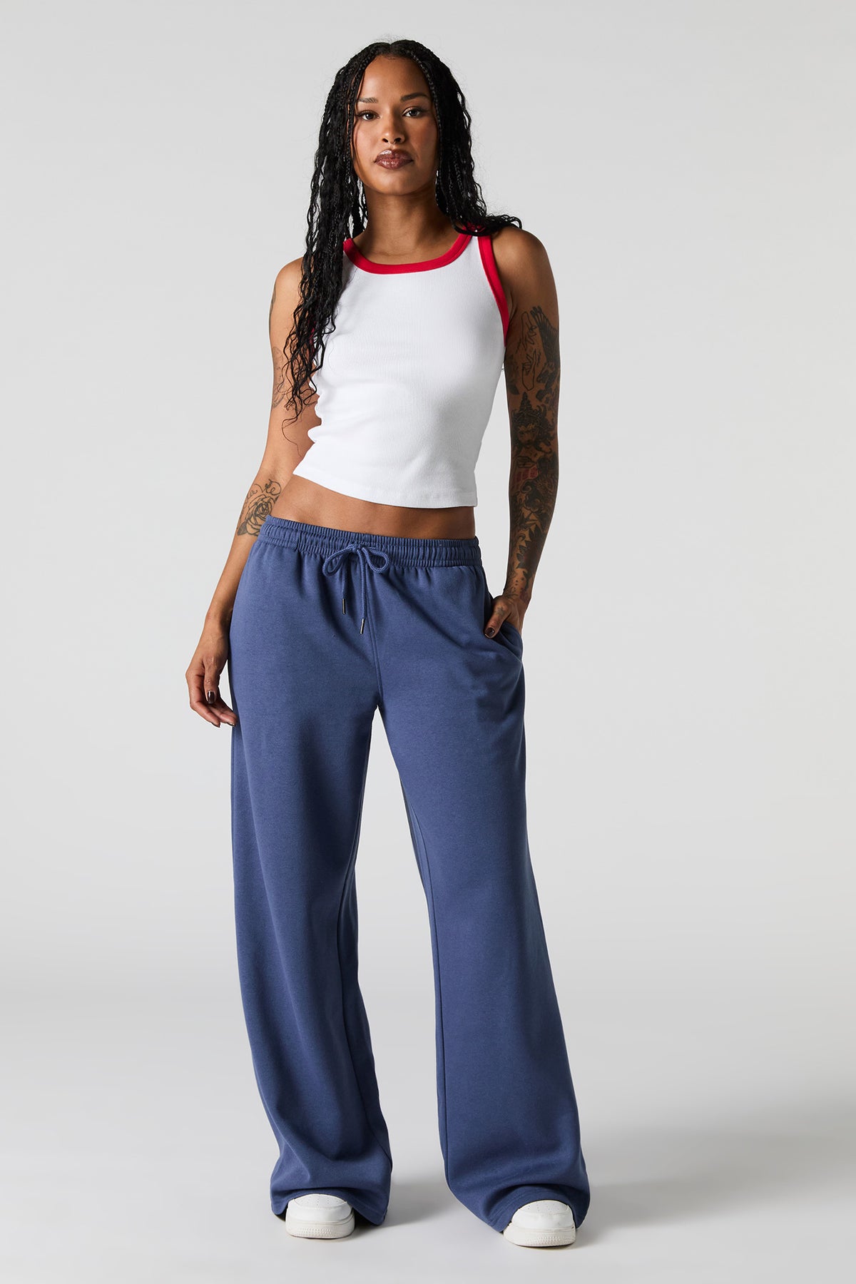 Fleece Wide Leg Sweatpant