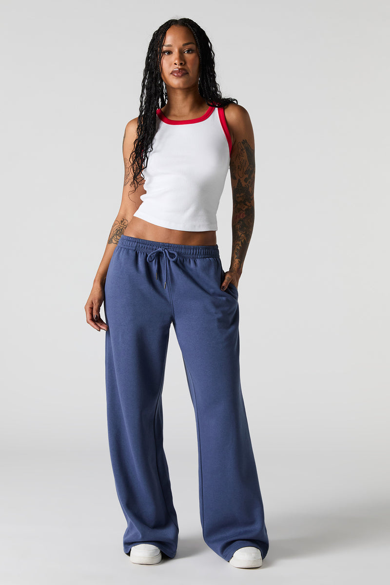 Fleece Wide Leg Sweatpant