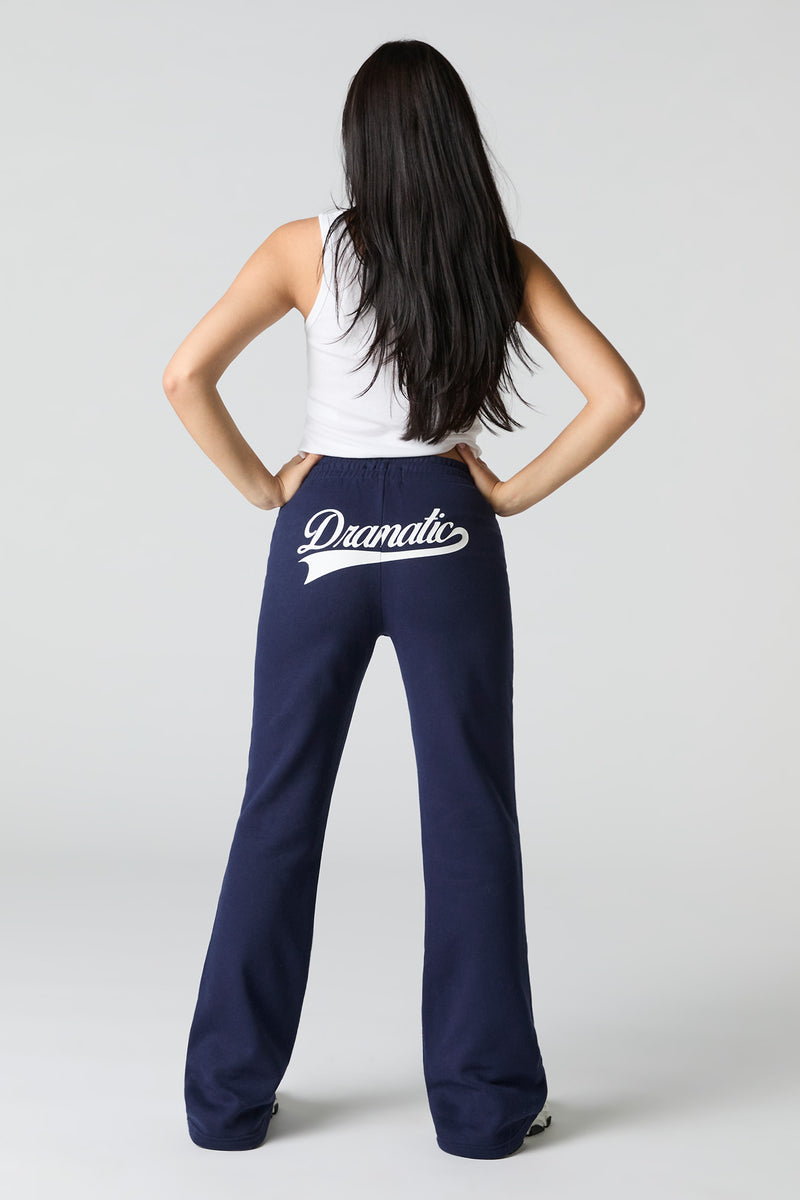 Dramatic Graphic Fleece Flare Sweatpant