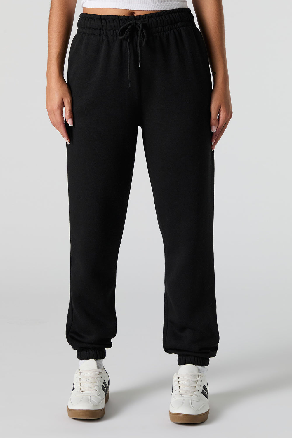 High Rise Solid Fleece Jogger High Rise Solid Fleece Jogger 3