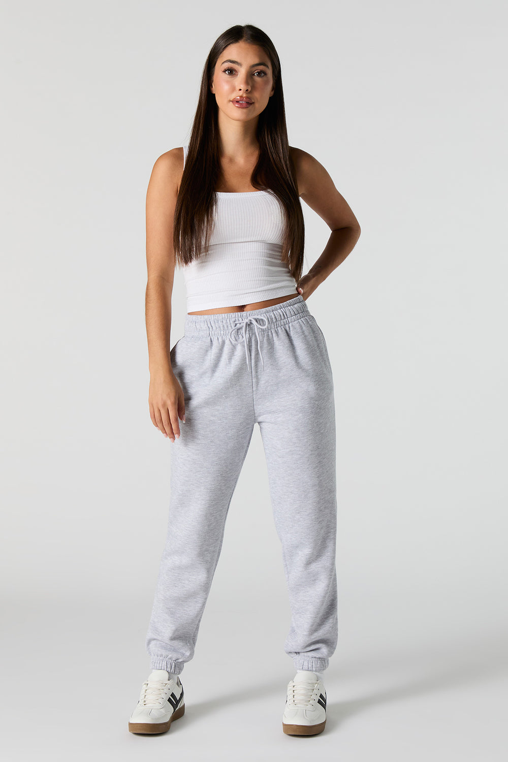 High Rise Solid Fleece Jogger High Rise Solid Fleece Jogger 5