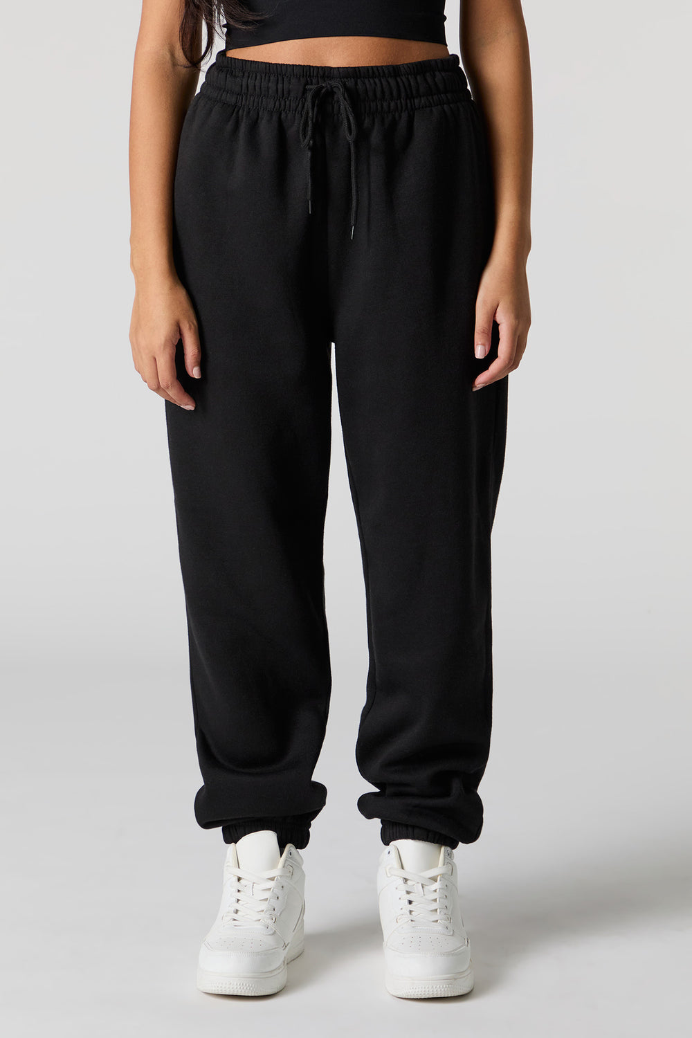 High Rise Solid Fleece Jogger High Rise Solid Fleece Jogger 5