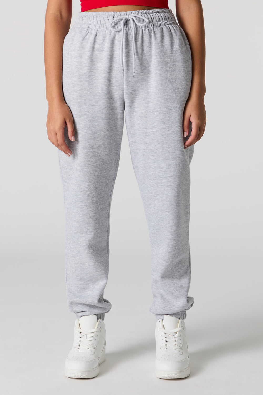 High Rise Solid Fleece Jogger High Rise Solid Fleece Jogger 8