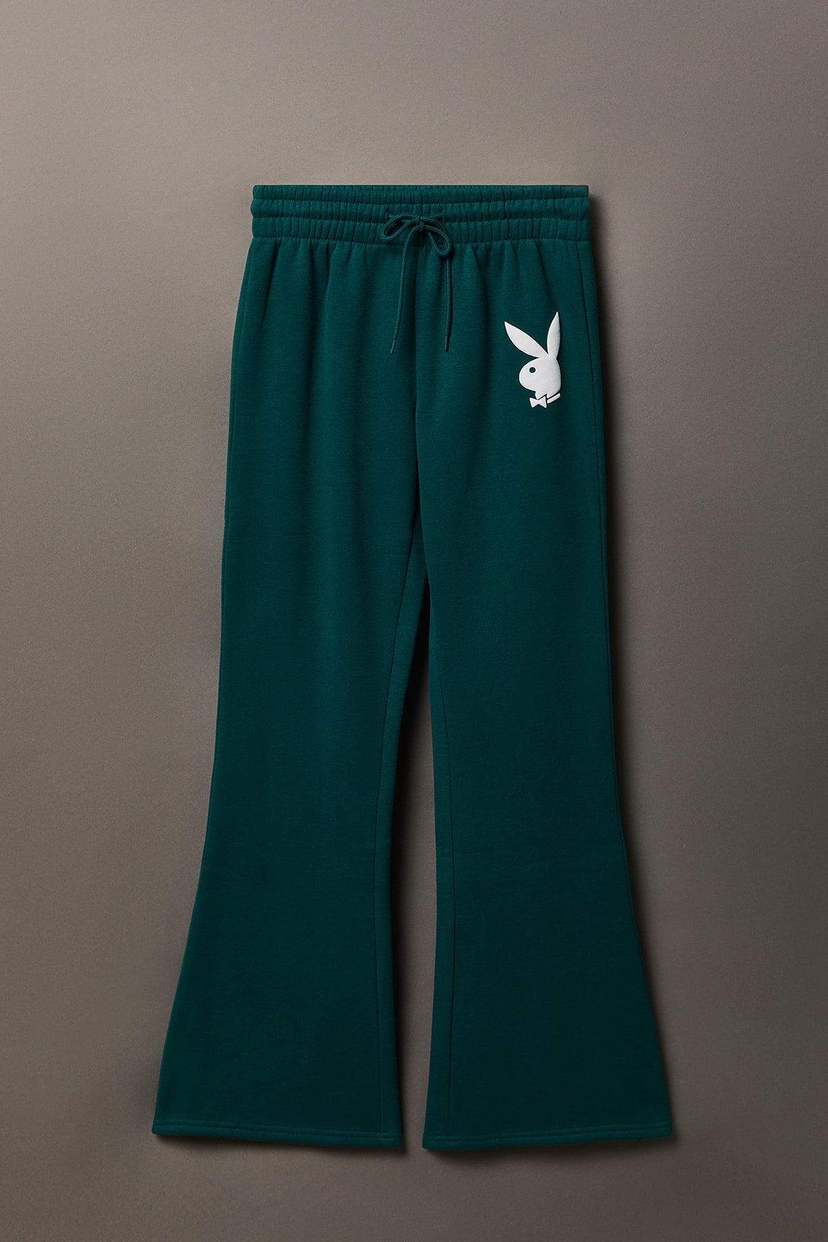 Alt View 5. Playboy Fleece Graphic Flare Pant - Green