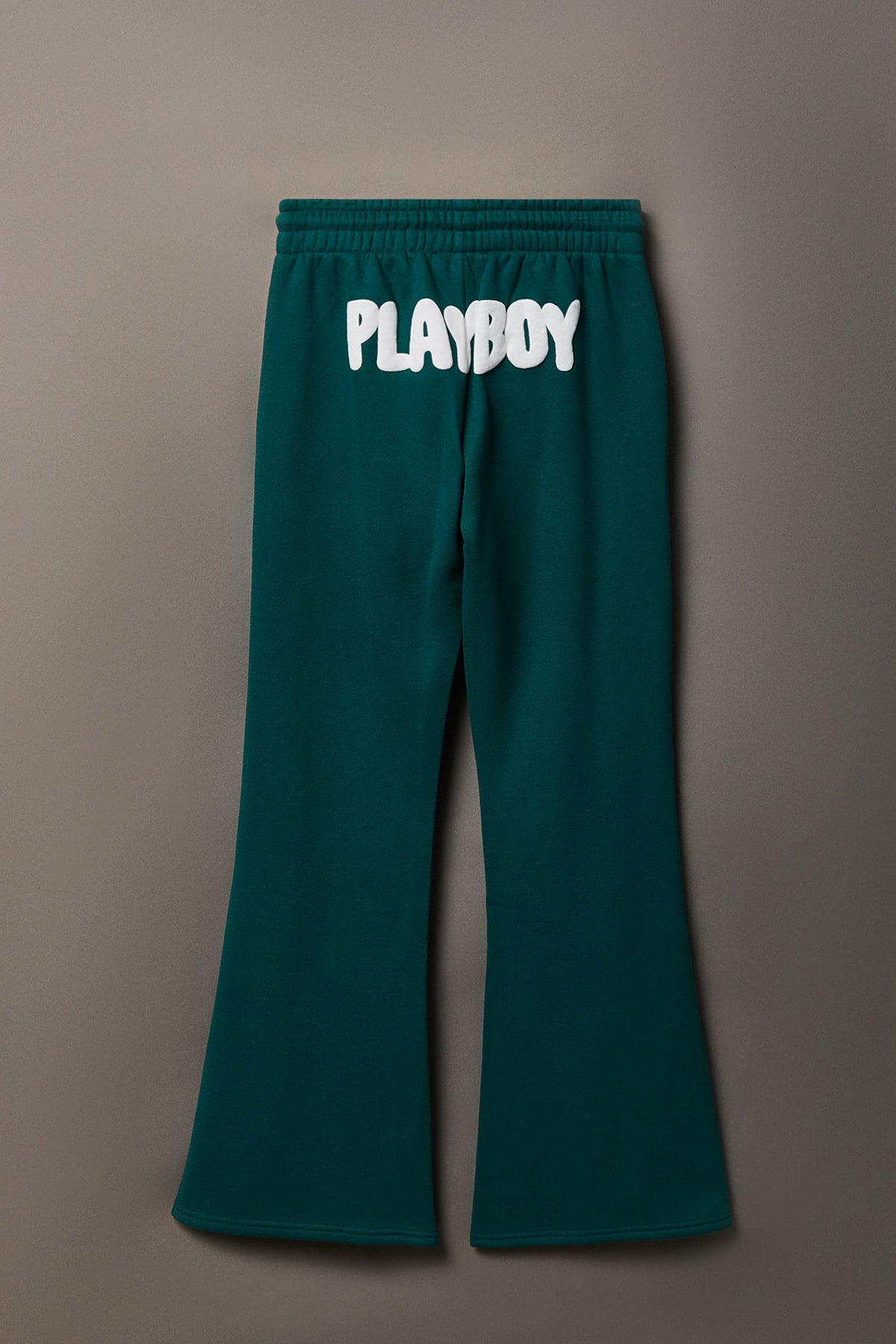 Alt View 4. Playboy Fleece Graphic Flare Pant - Green