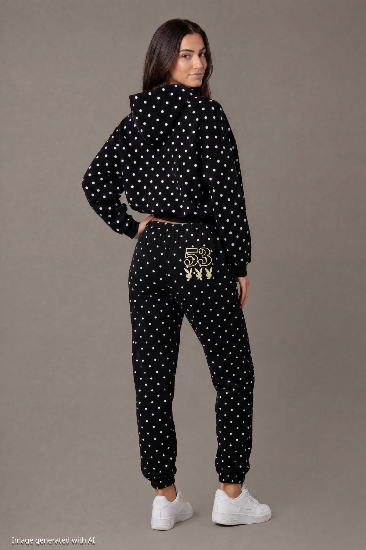 Alt View 2. Playboy Graphic Fleece Jogger - Black