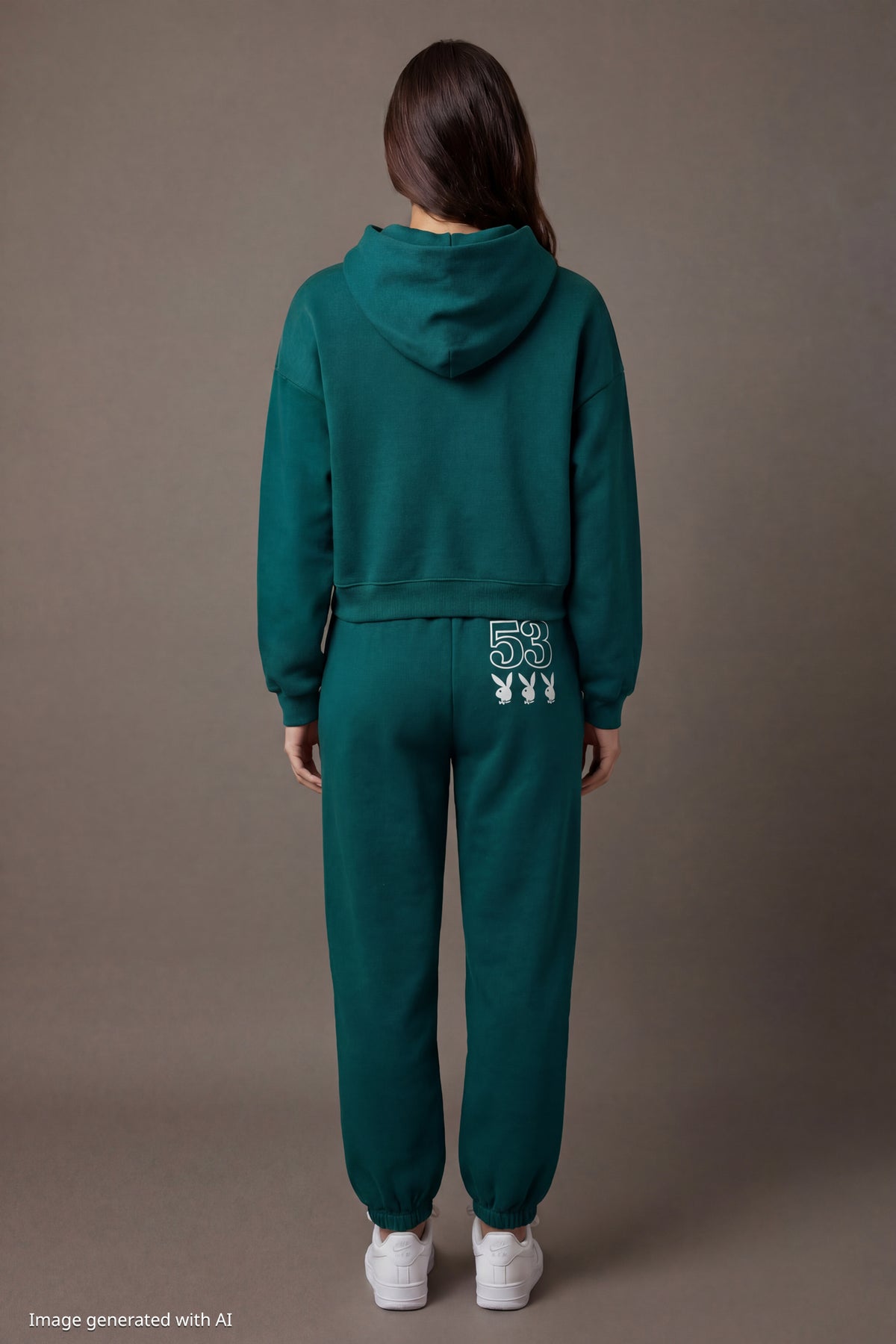 Alt View 2. Playboy Graphic Fleece Jogger - Green