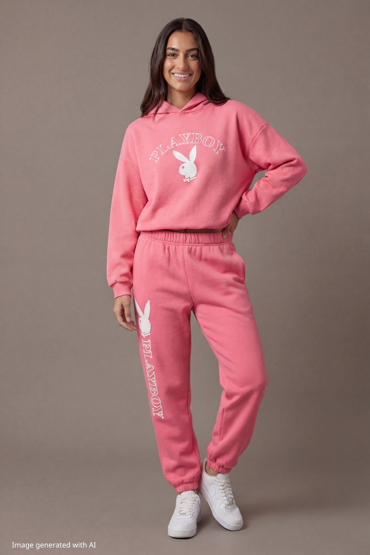 Playboy Graphic Fleece Jogger - Pink
