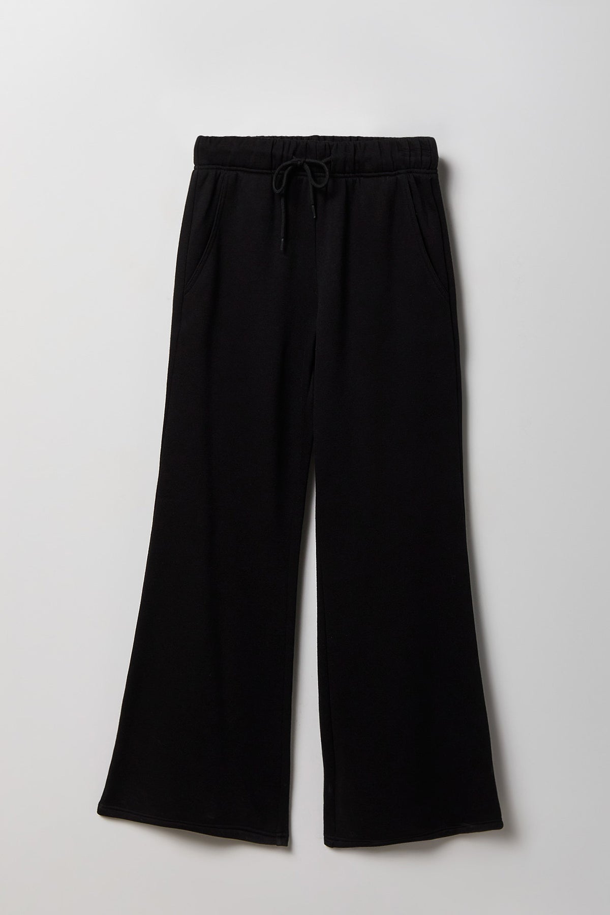Alt View 4. Fleece Wide Leg Sweatpant - Black