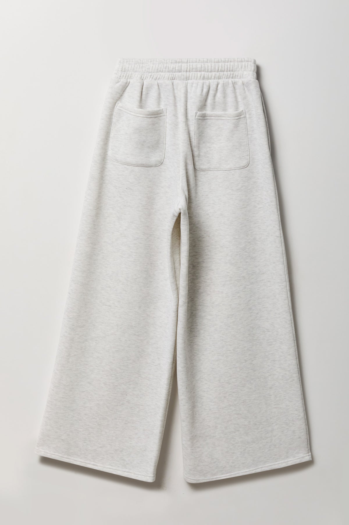 Alt View 2. Fleece Ultra Wide Leg Sweatpant - Light Grey