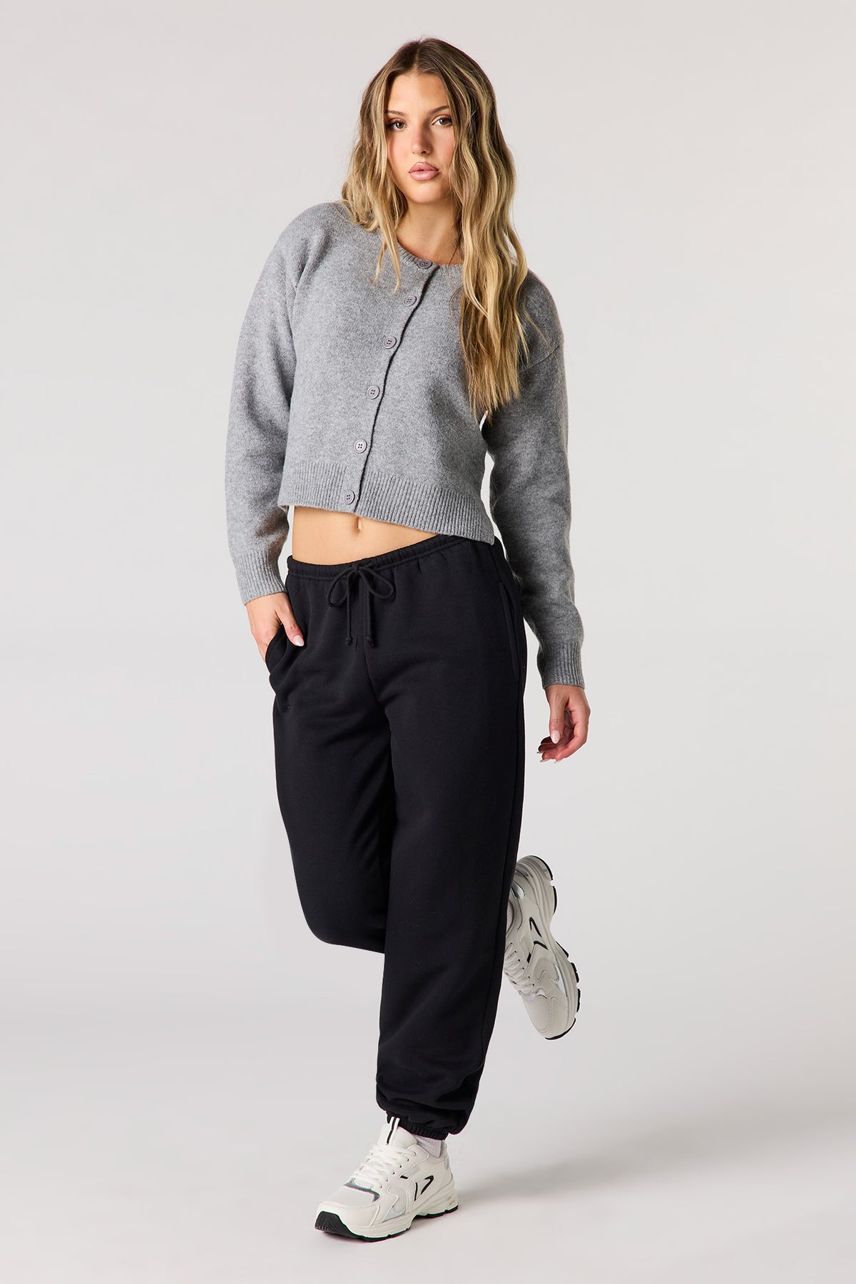 Luxe Fleece Low Rise Jogger - Black