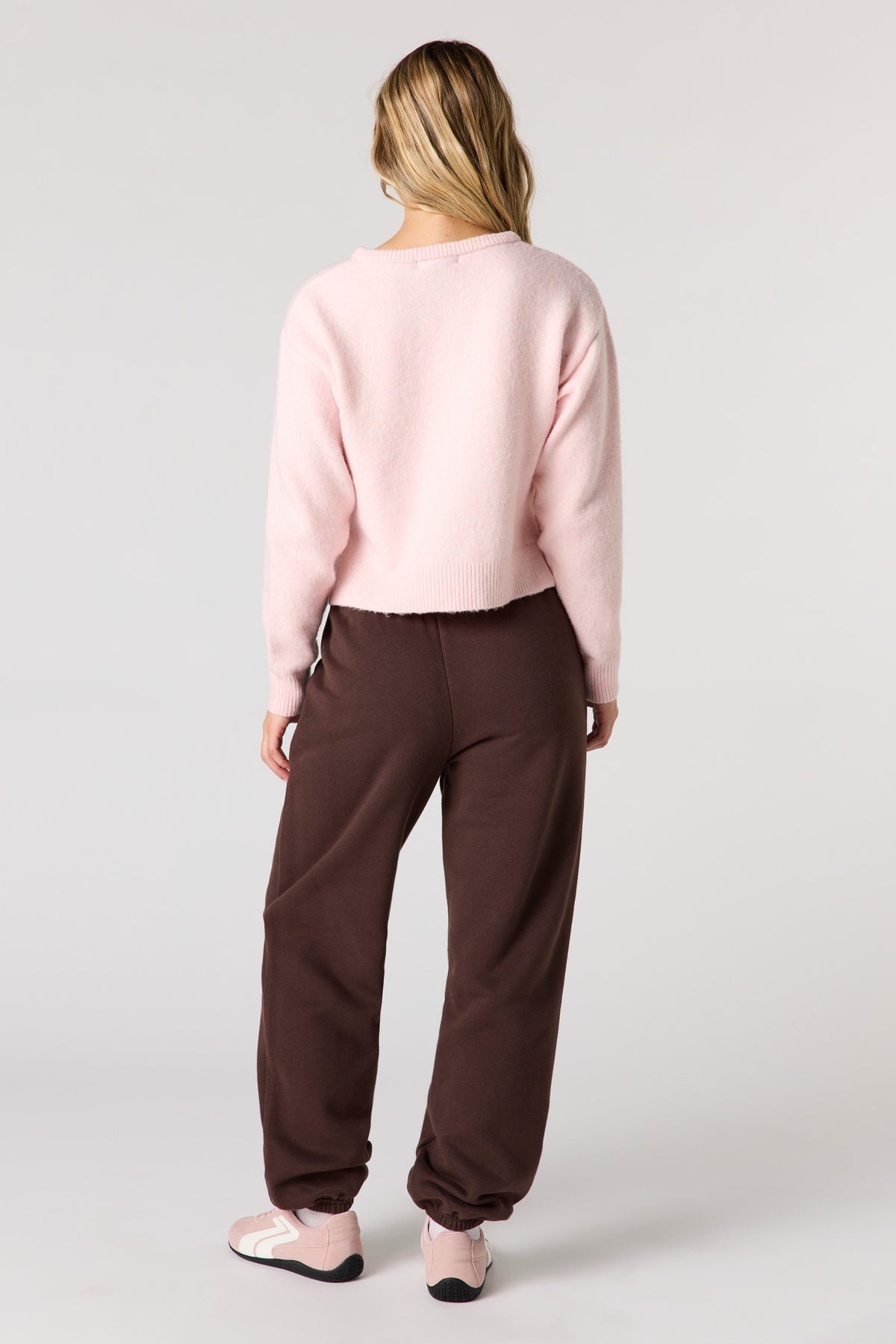 Alt View 3. Luxe Fleece Low Rise Jogger - Brown